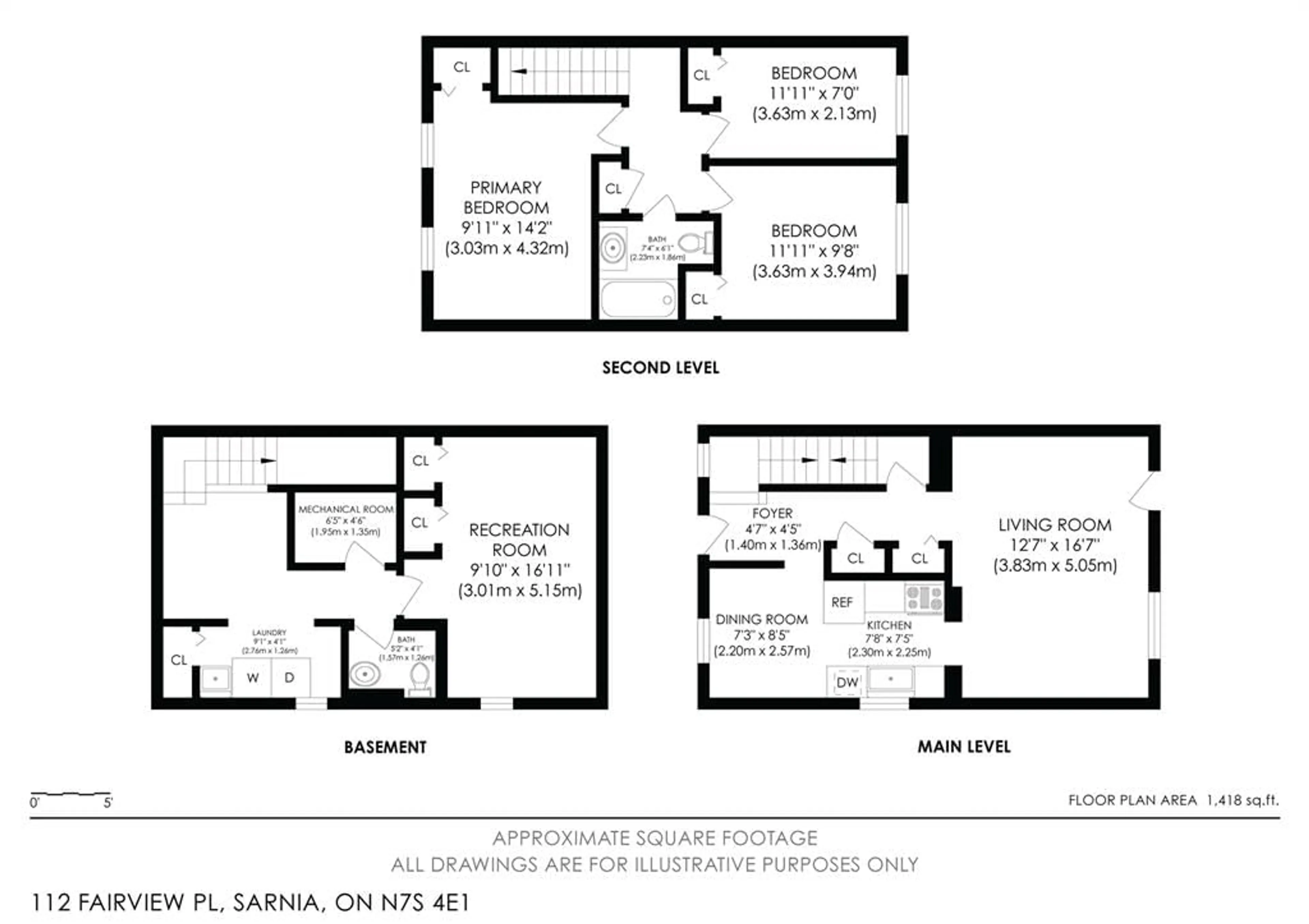 Floor plan for 112 FAIRVIEW Pl, Sarnia Ontario N7S 4E1