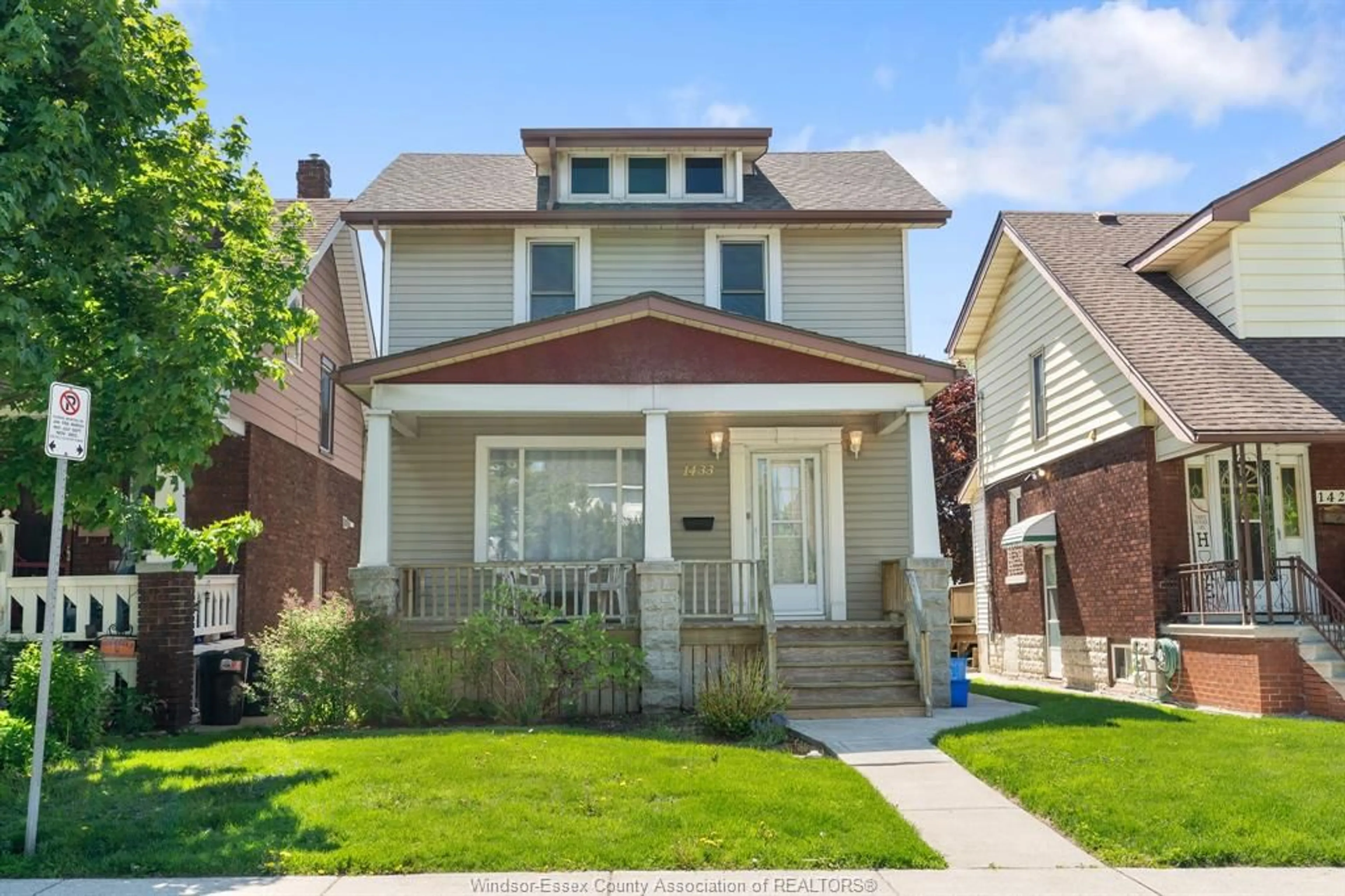Home with brick exterior material, street for 1433 HALL Ave, Windsor Ontario N8X 4R5