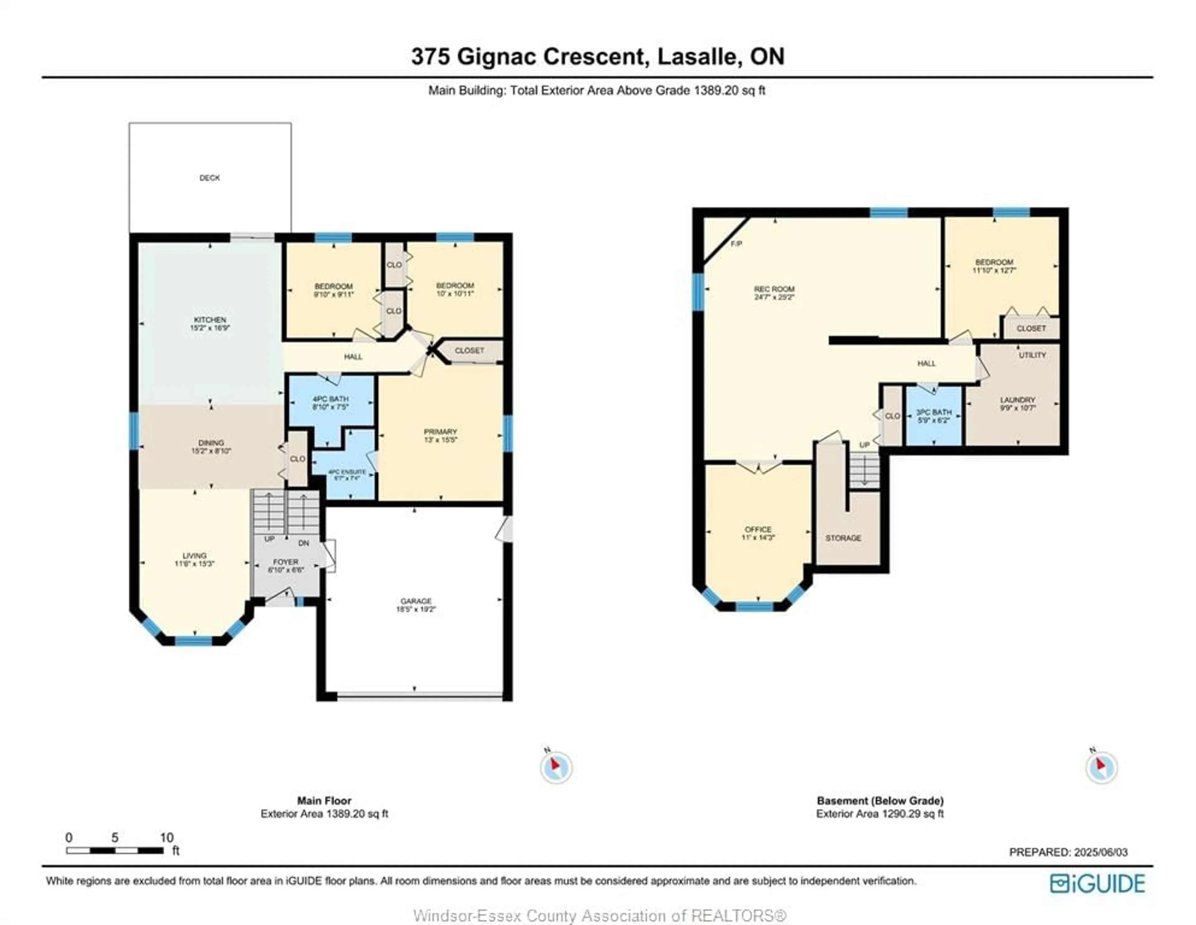 Floor plan for 375 GIGNAC, LaSalle Ontario N9J 3S7