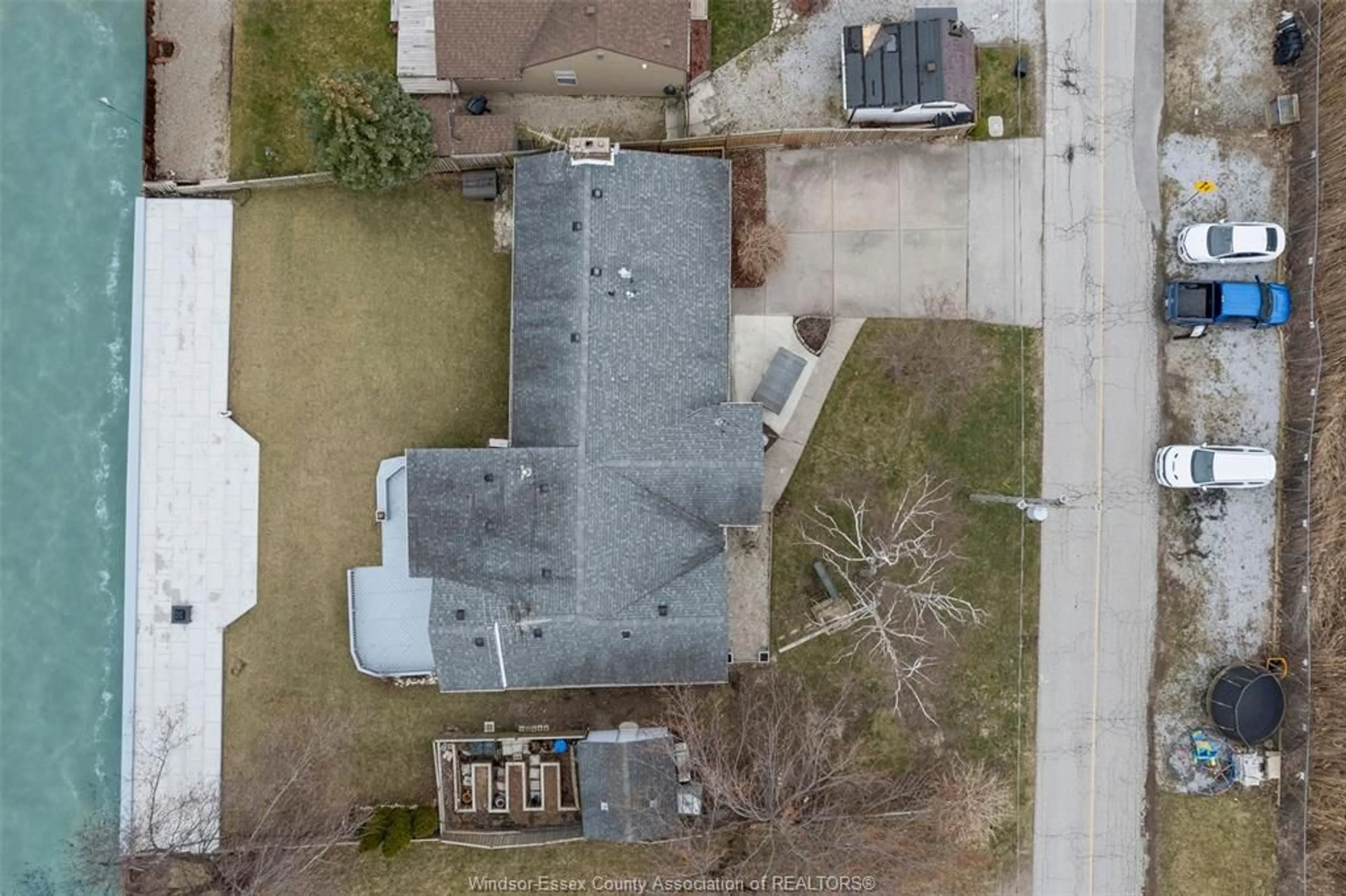 A pic from outside/outdoor area/front of a property/back of a property/a pic from drone, street for 1486 Caille Ave, Belle River Ontario N0R 1A0