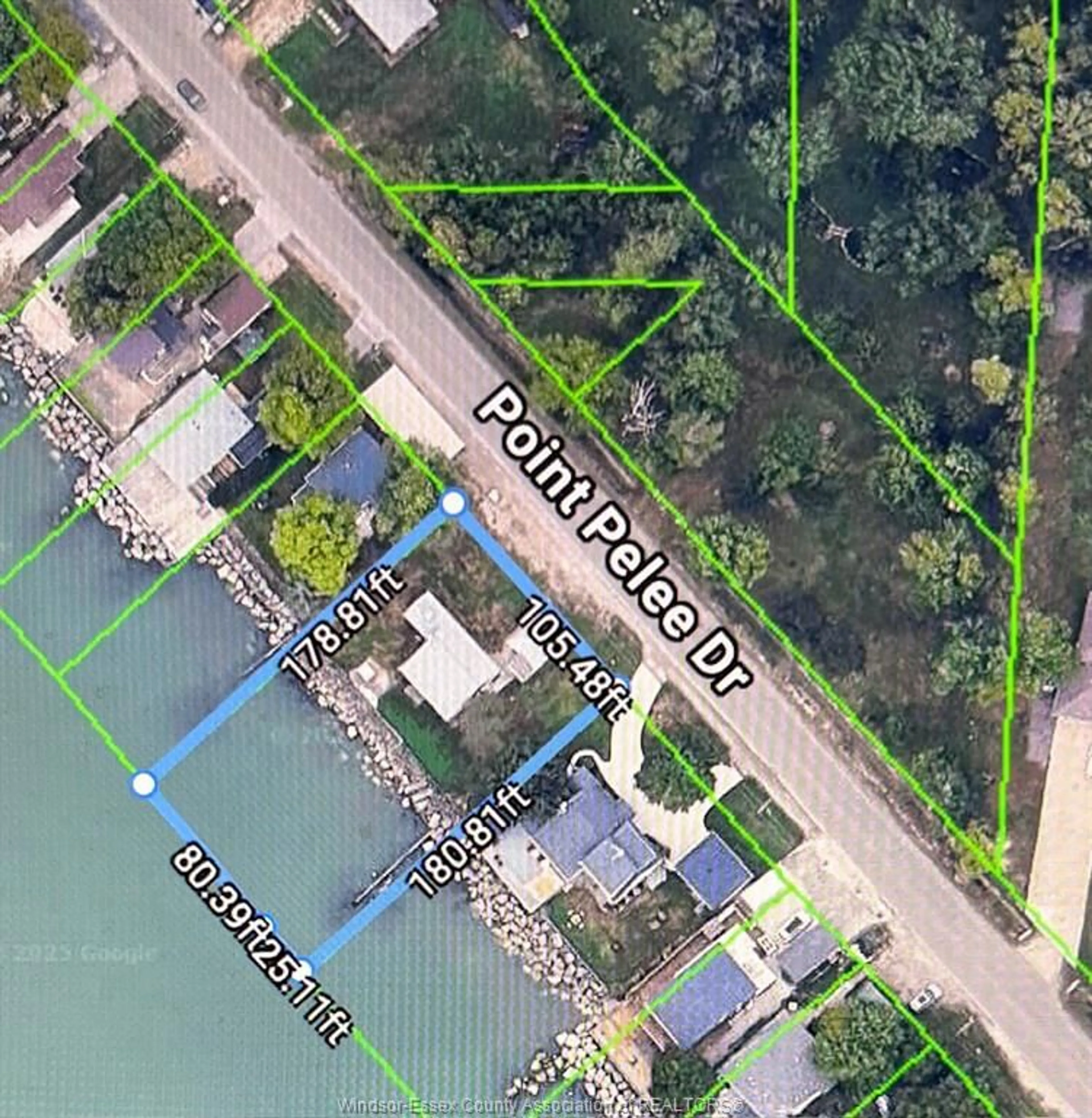 A pic from outside/outdoor area/front of a property/back of a property/a pic from drone, water/lake/river/ocean view for V/L POINT PELEE Dr, Leamington Ontario N8H 3V4