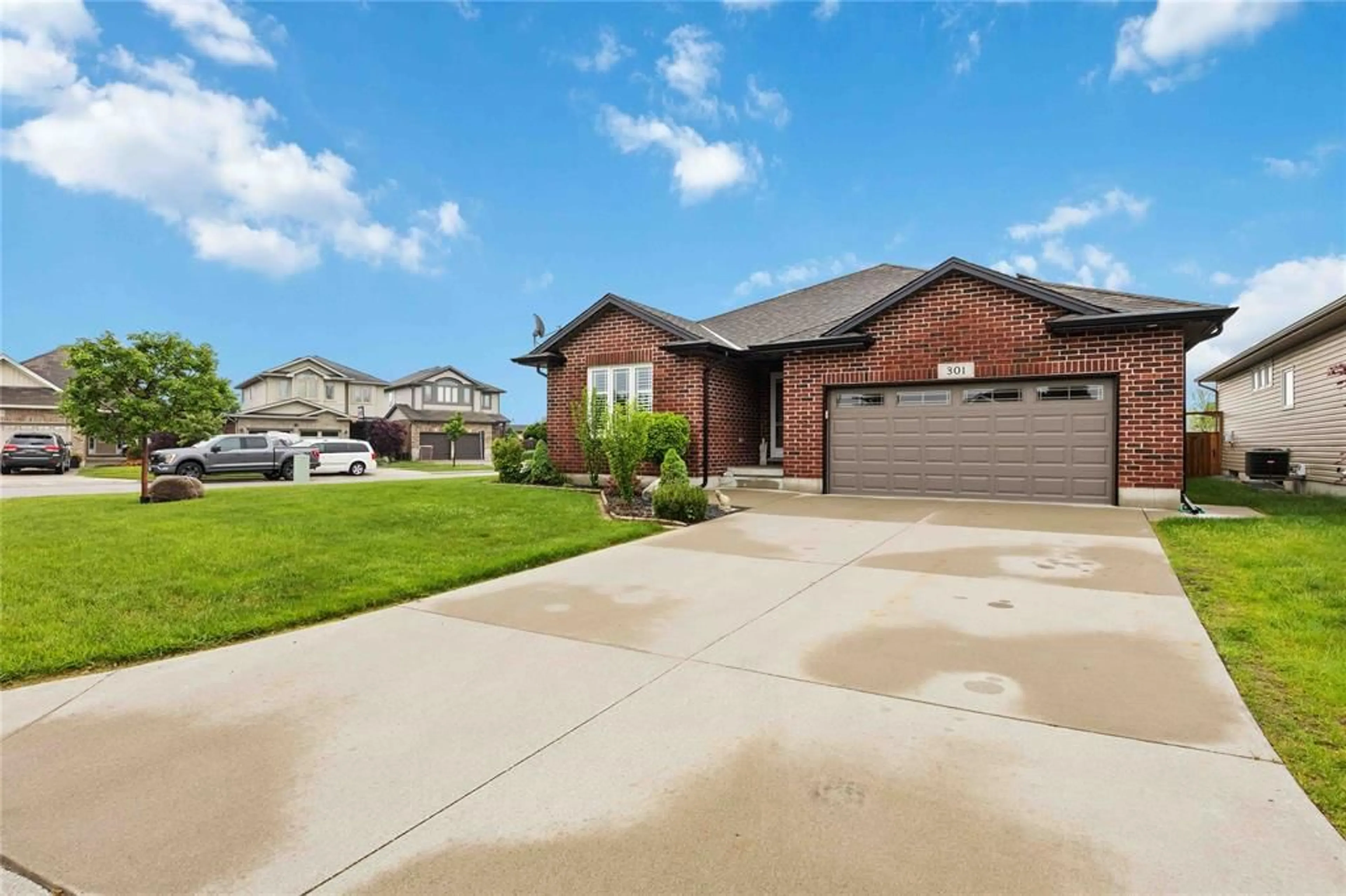 Home with brick exterior material, street for 301 Bluebird Crt, Sarnia Ontario N7S 0E3