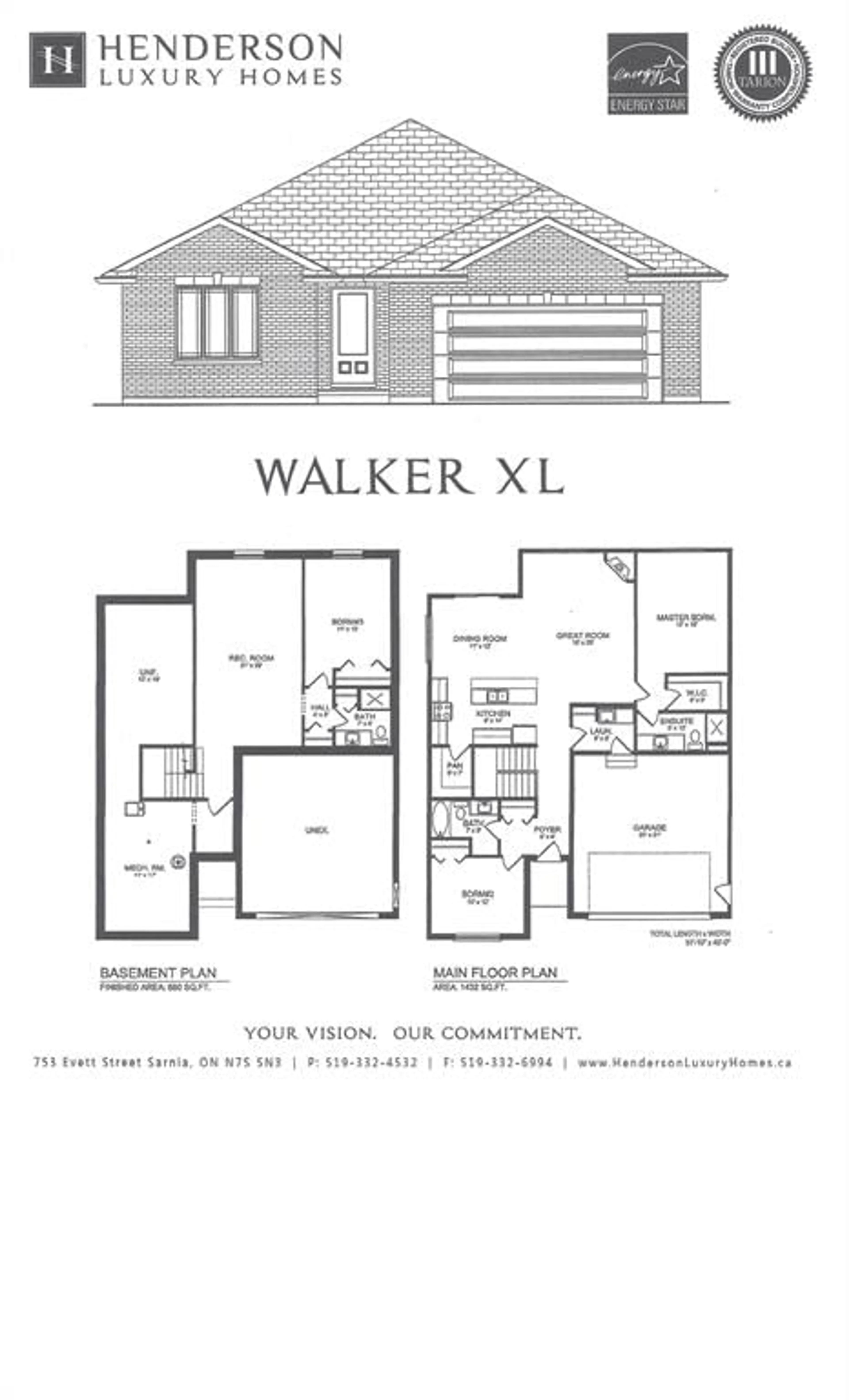 Floor plan for 301 Bluebird Crt, Sarnia Ontario N7S 0E3