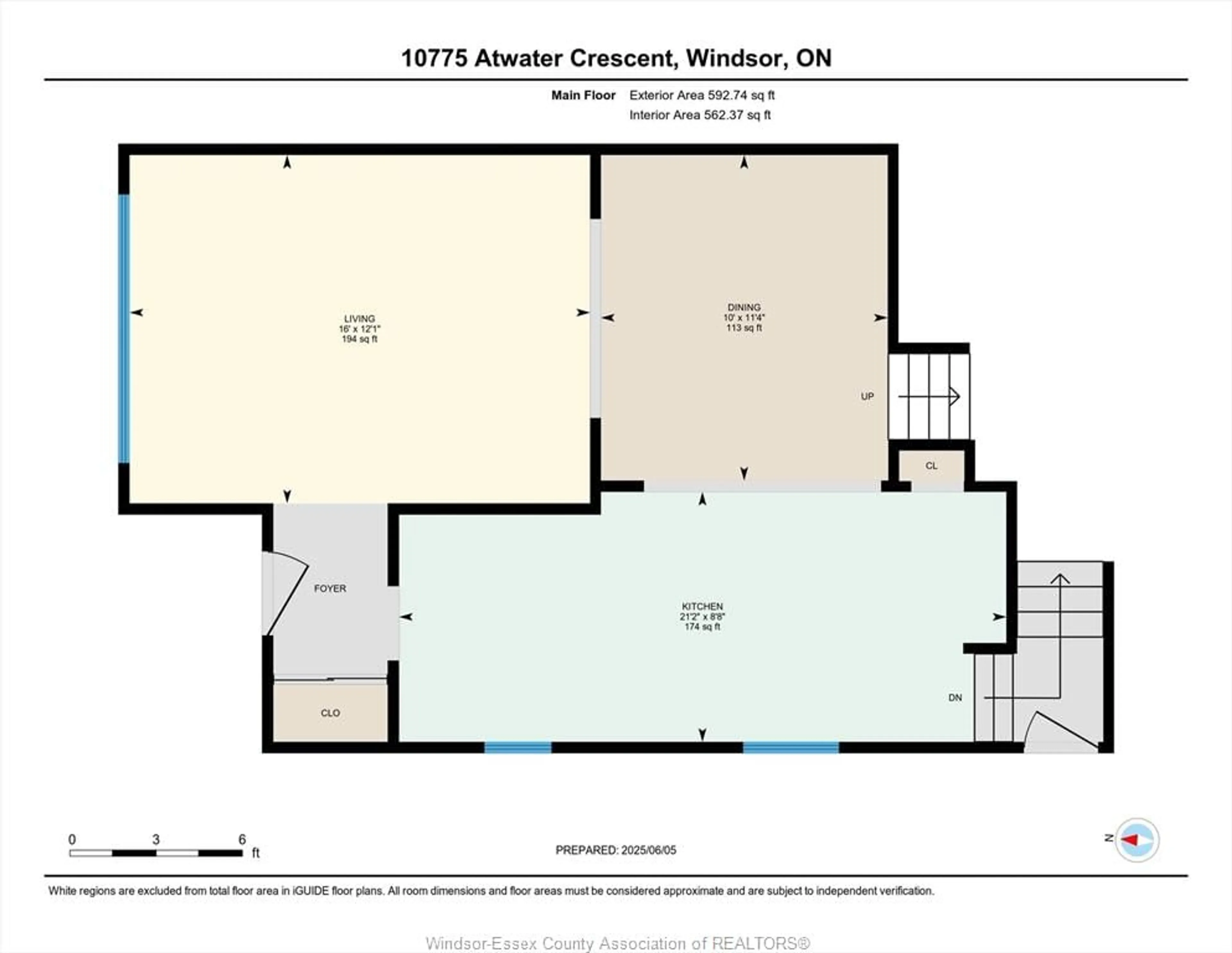 Floor plan for 10775 Atwater, Windsor Ontario N8R 1N8