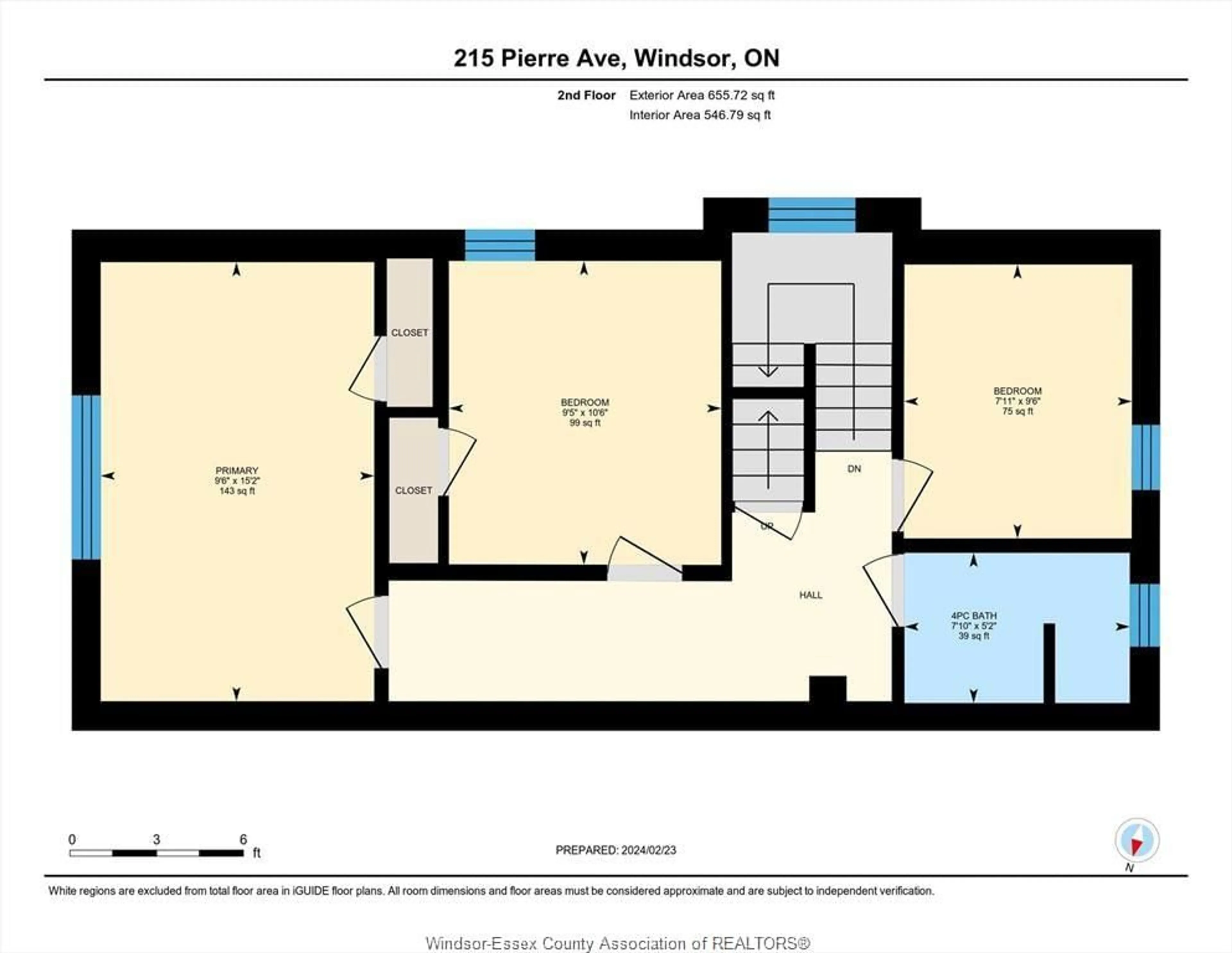 Floor plan for 215 PIERRE Ave, Windsor Ontario N9A 2J6
