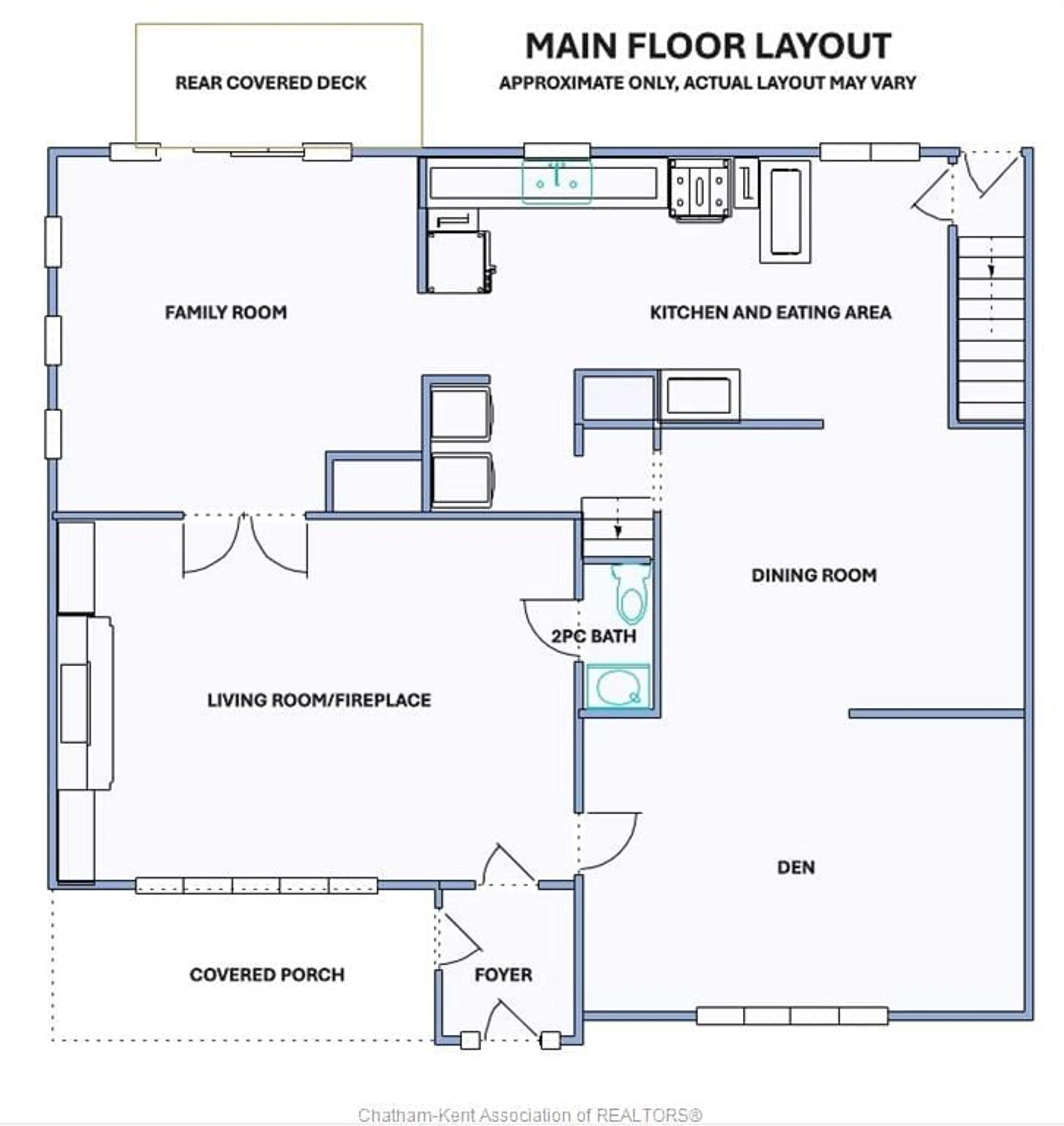 Floor plan for 452 Wallace St, Wallaceburg Ontario N8A 1L3