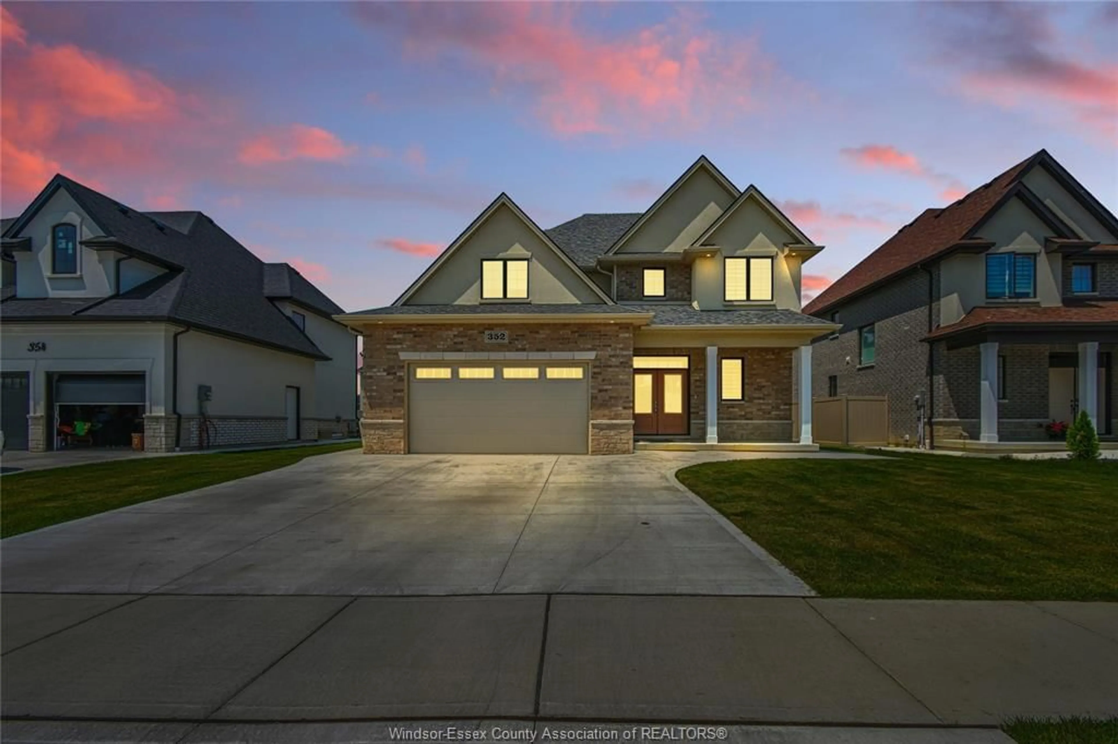 Home with brick exterior material, street for 352 CHRISTINE Ave, Belle River Ontario N8L 1B6