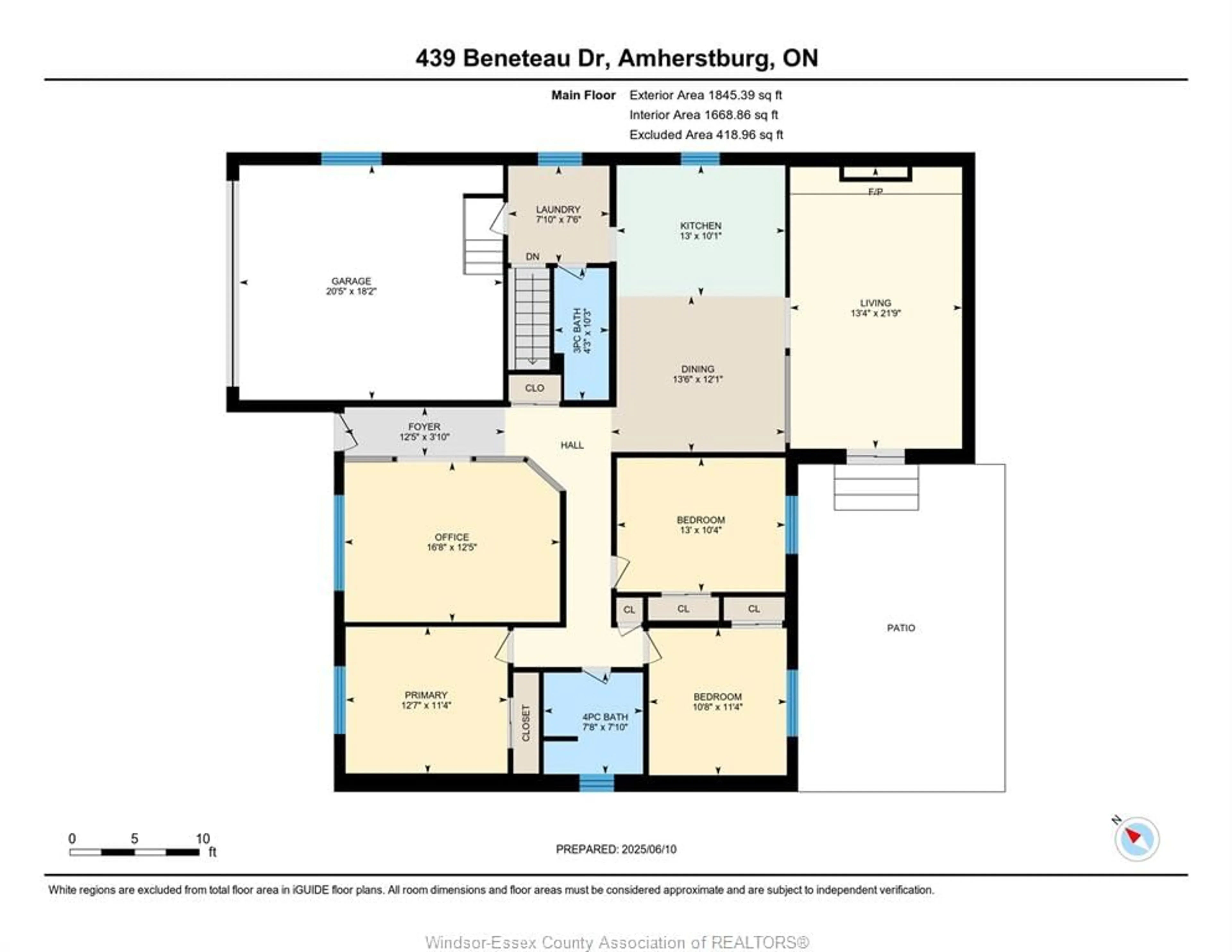 Floor plan for 439 BENETEAU Dr, Amherstburg Ontario N9V 3R3