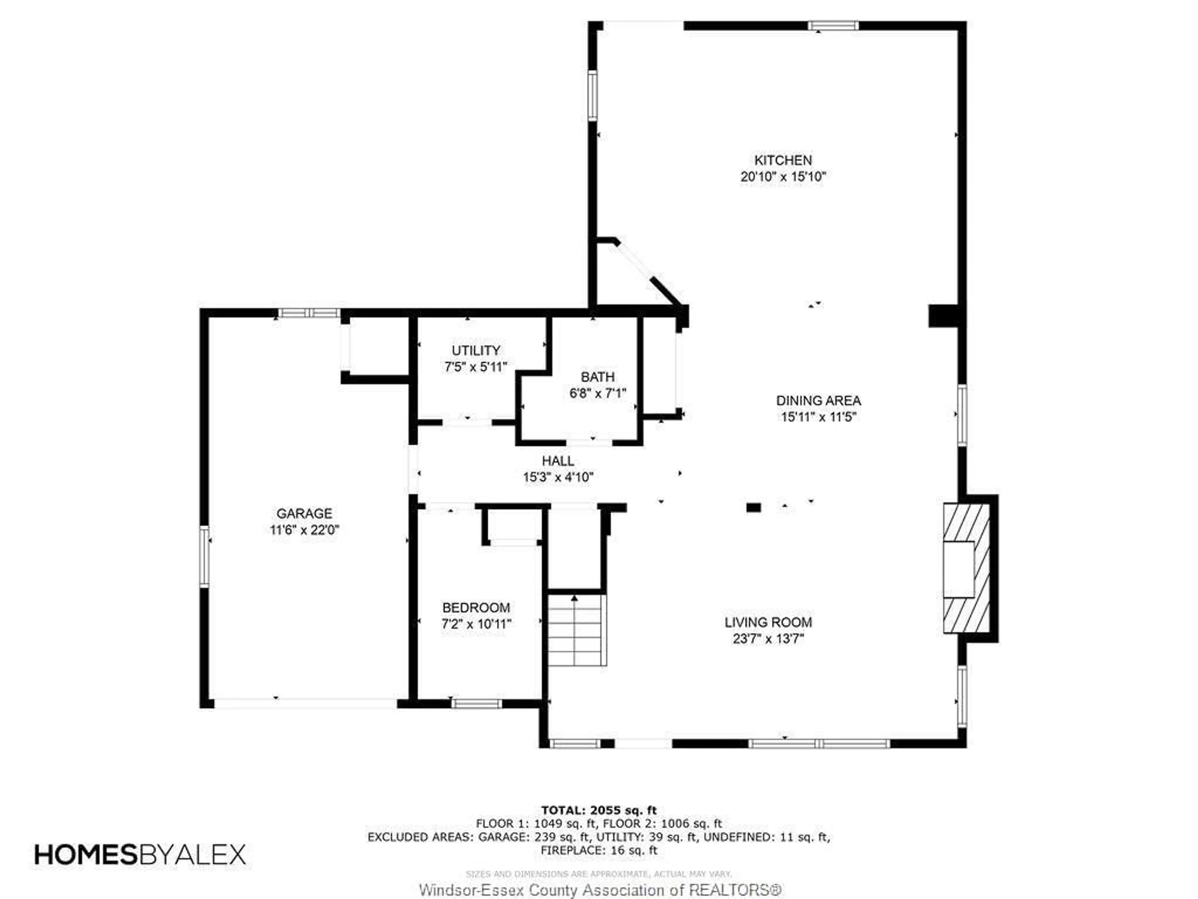 Floor plan for 128 DUCHARME St, Belle River Ontario N0R 1A0