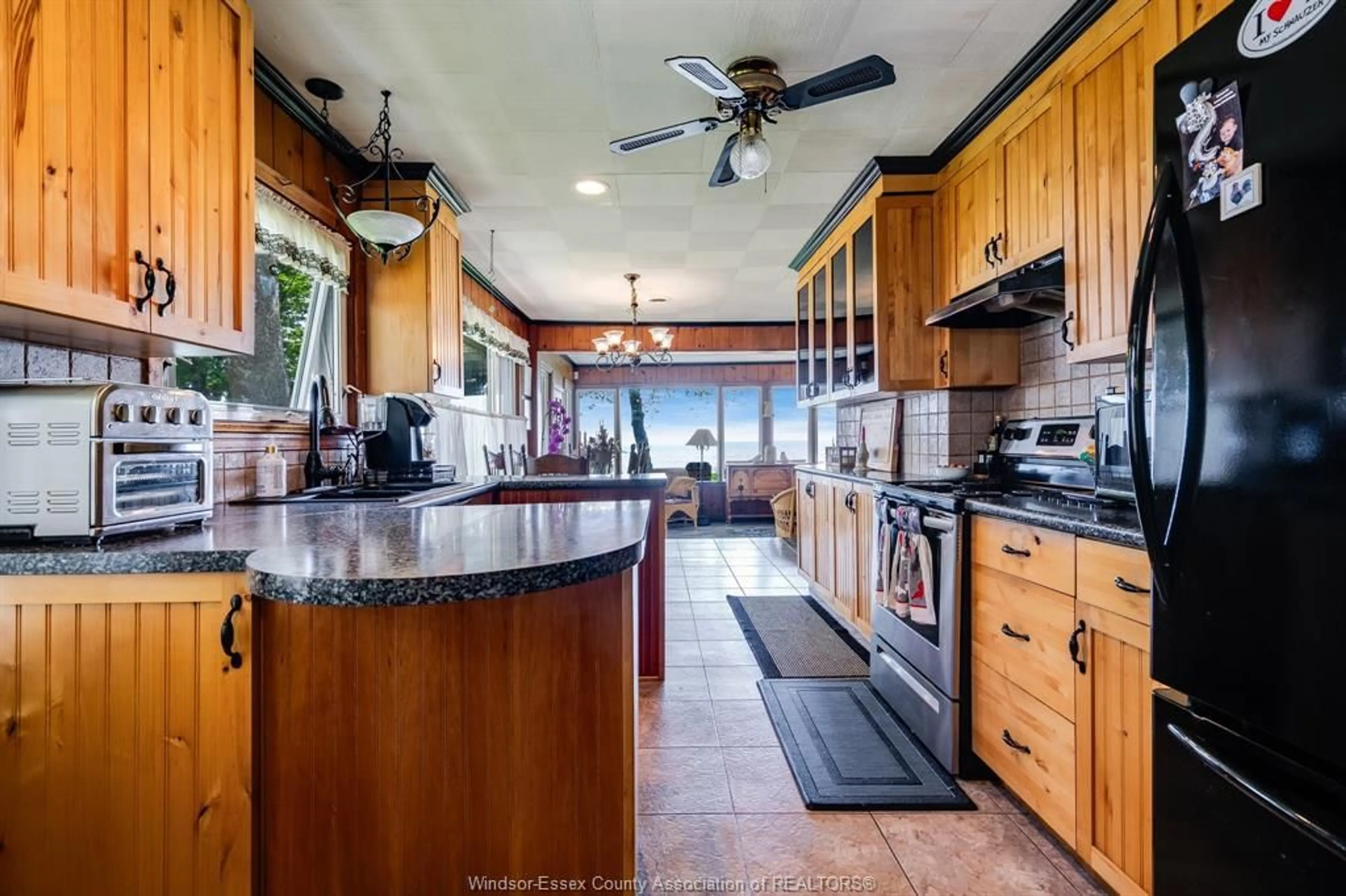 Open concept kitchen, ceramic/tile floor for 959-961 Waters Beach Dr, Colchester Ontario N0R 1G0