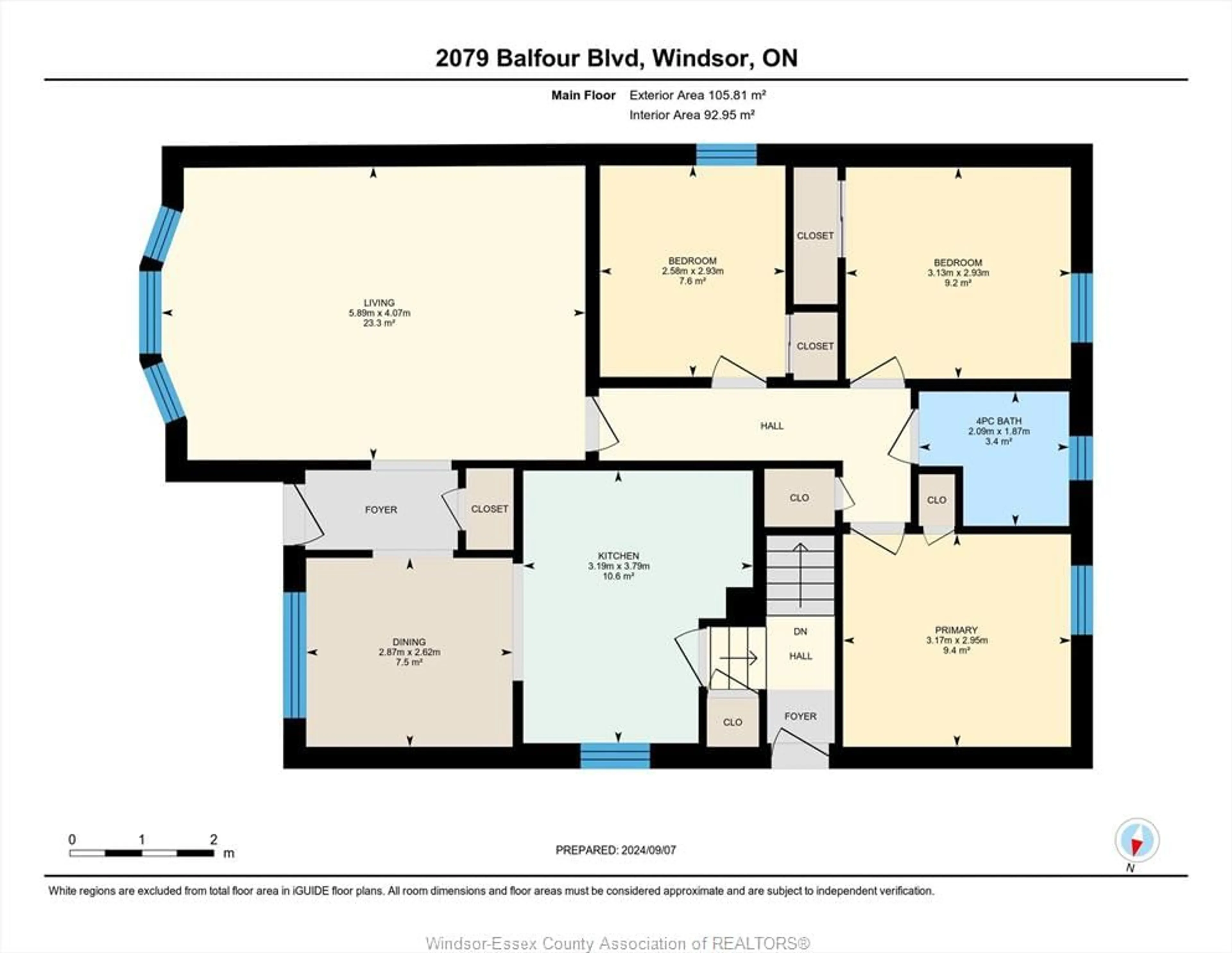 Floor plan for 975 PARENT, Windsor Ontario N9A 2E2