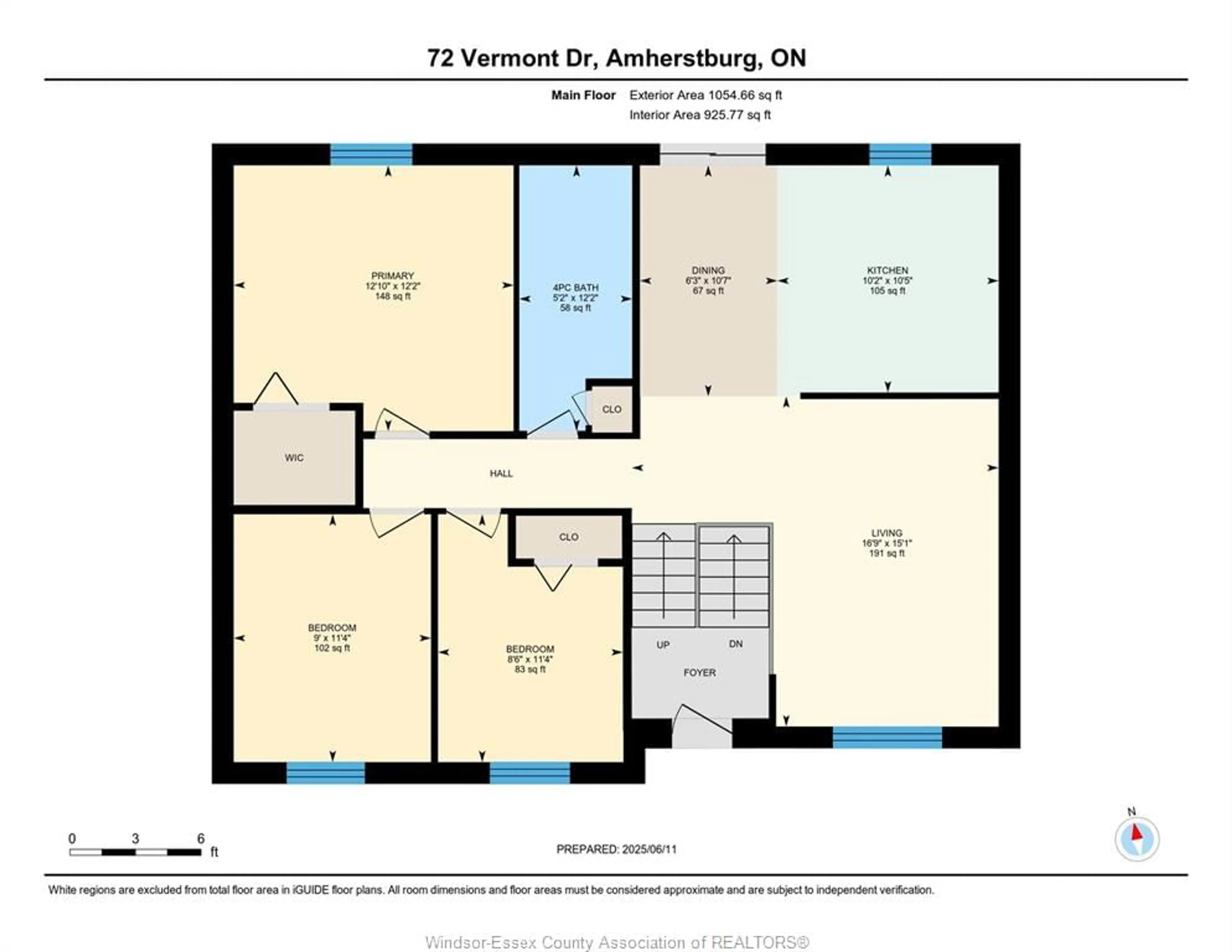 Floor plan for 72 Vermont, Amherstburg Ontario N9V 3X8