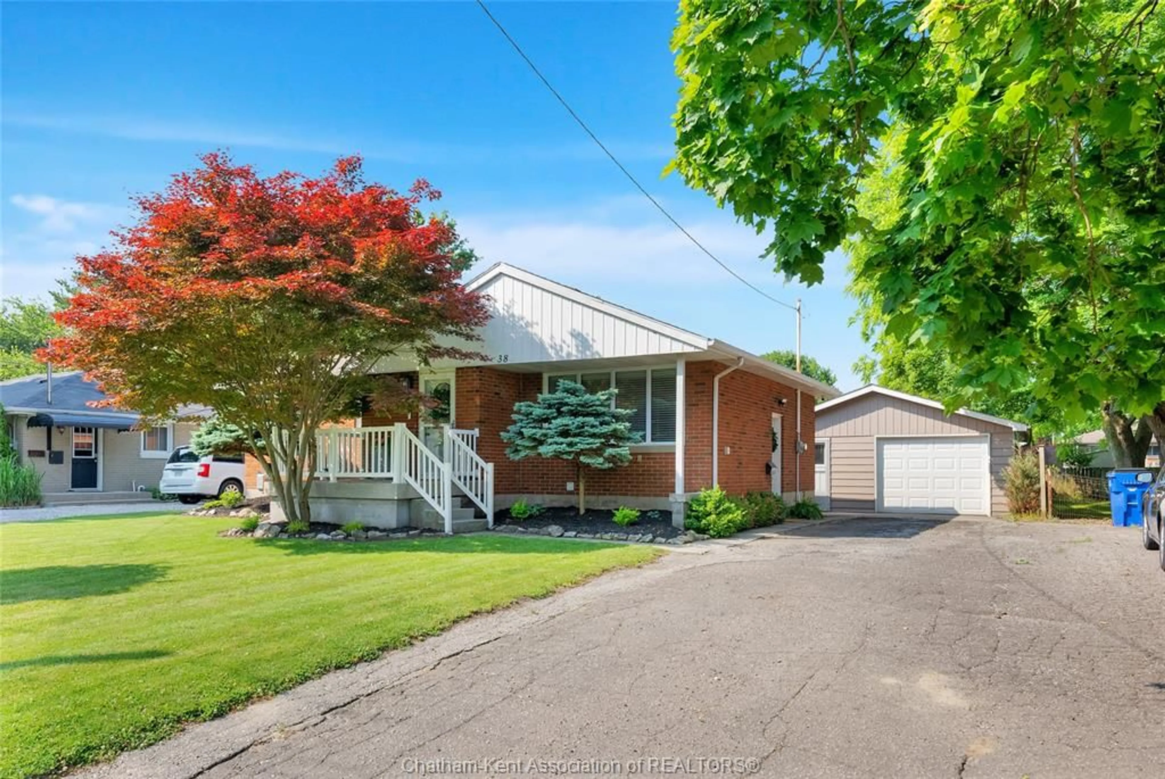 Home with brick exterior material, street for 38 Burton Ave, Chatham Ontario N7M 4Z5