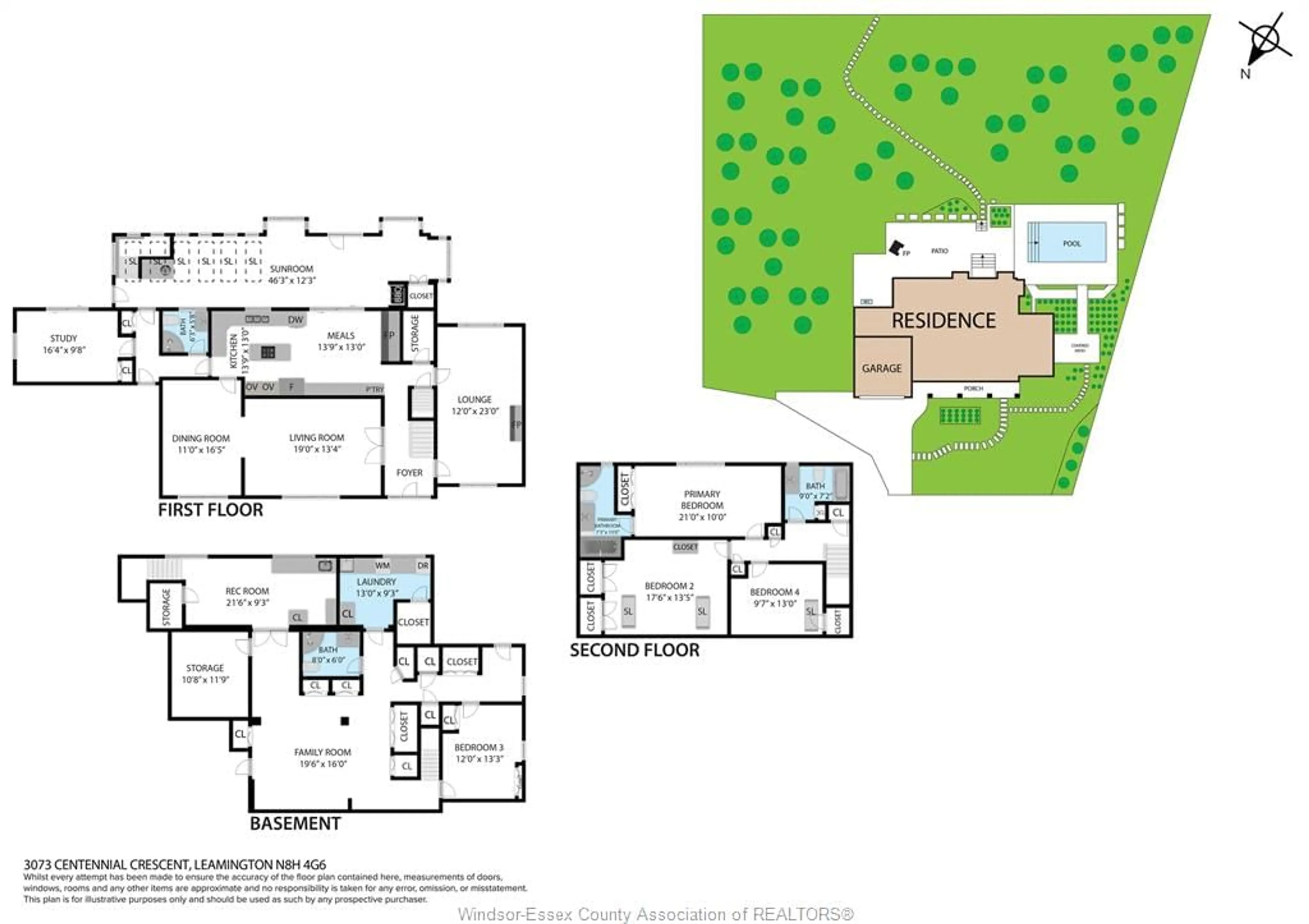 Floor plan for 3073 Centennial Cres, Kingsville Ontario N8H 4G6