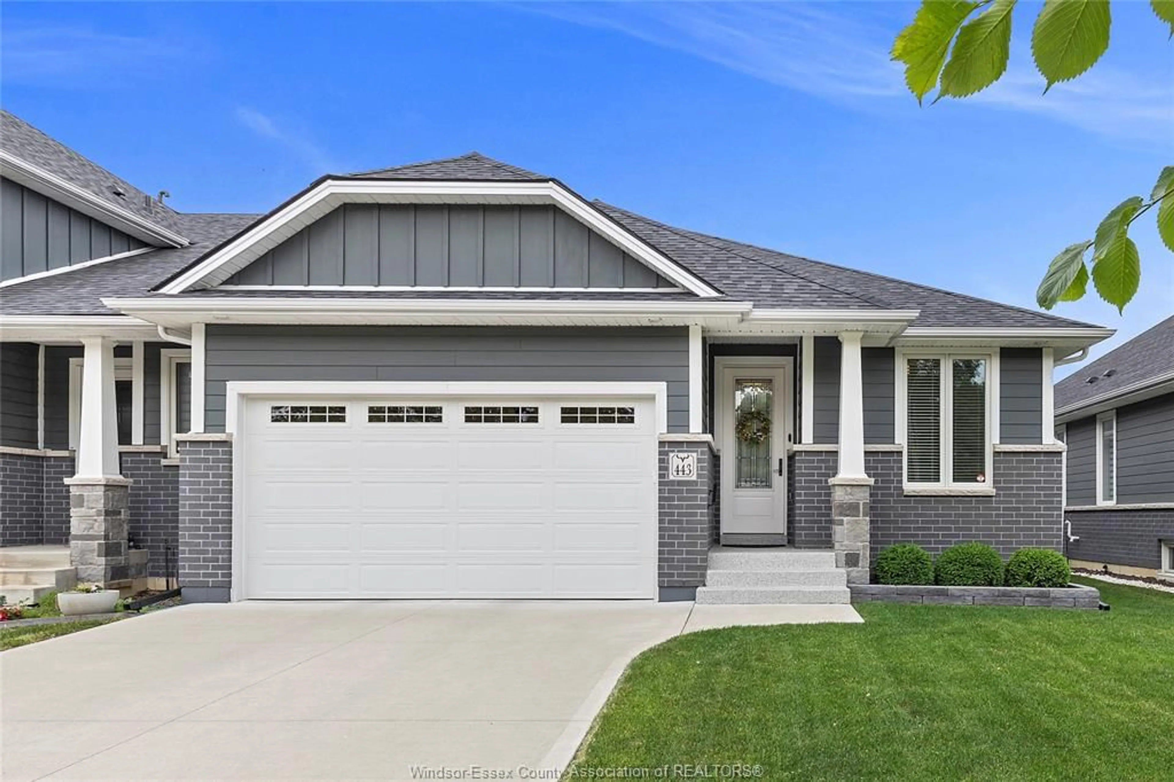 Home with vinyl exterior material, street for 443 MARTINIQUE, Windsor Ontario N8P 0E7