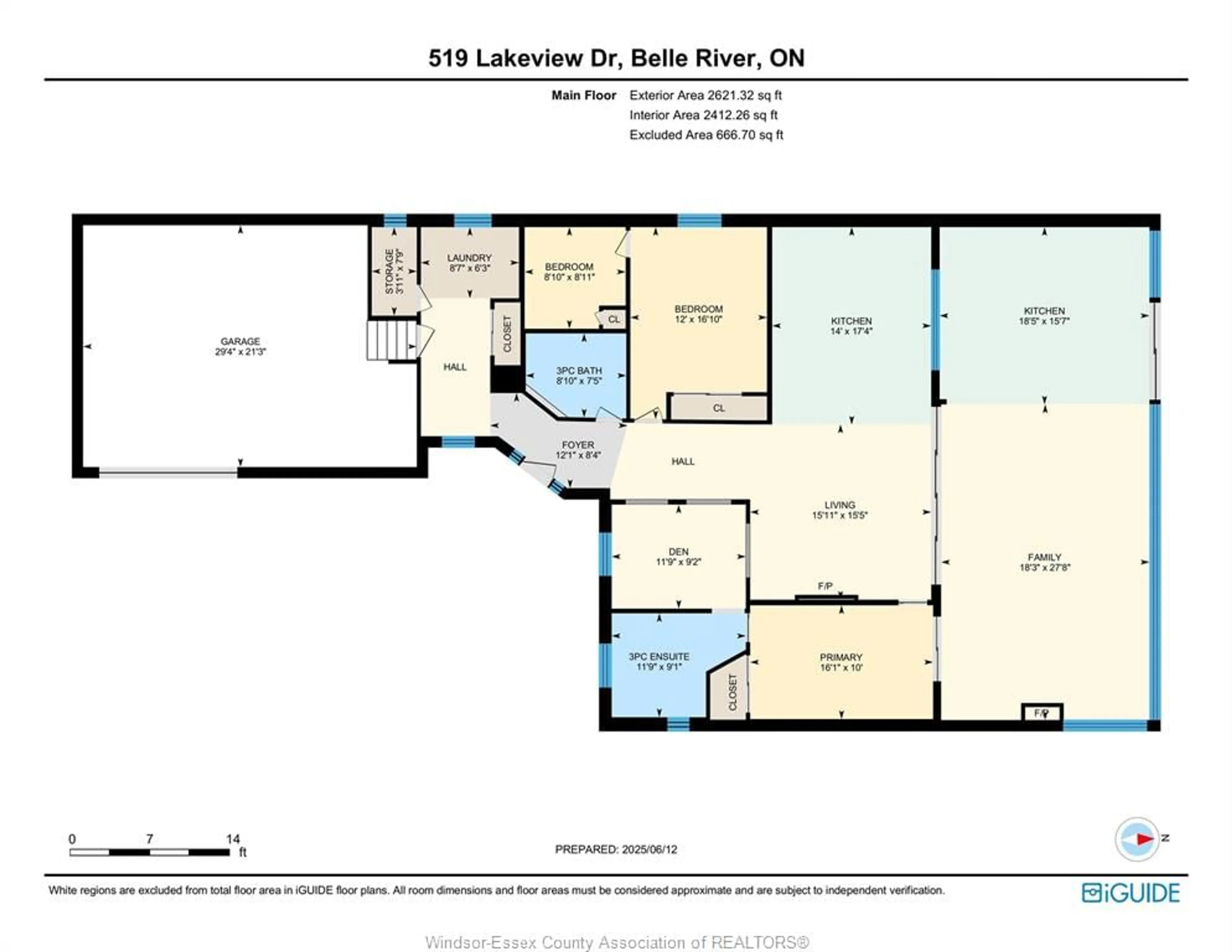 Floor plan for 519 LAKEVIEW Dr, Belle River Ontario N0R 1A0