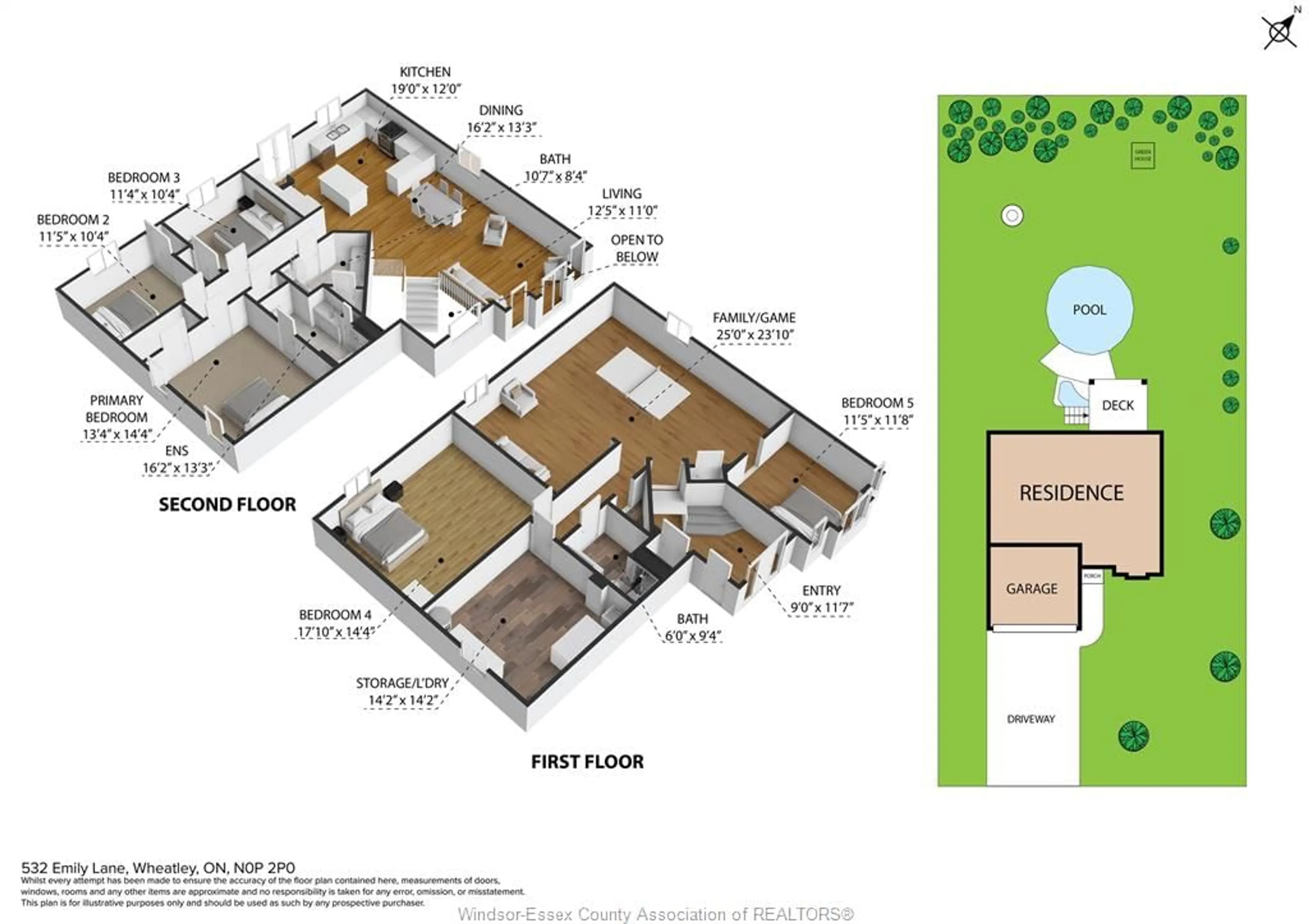 Floor plan for 532 Emily Lane, Wheatley Ontario N0P 2P0