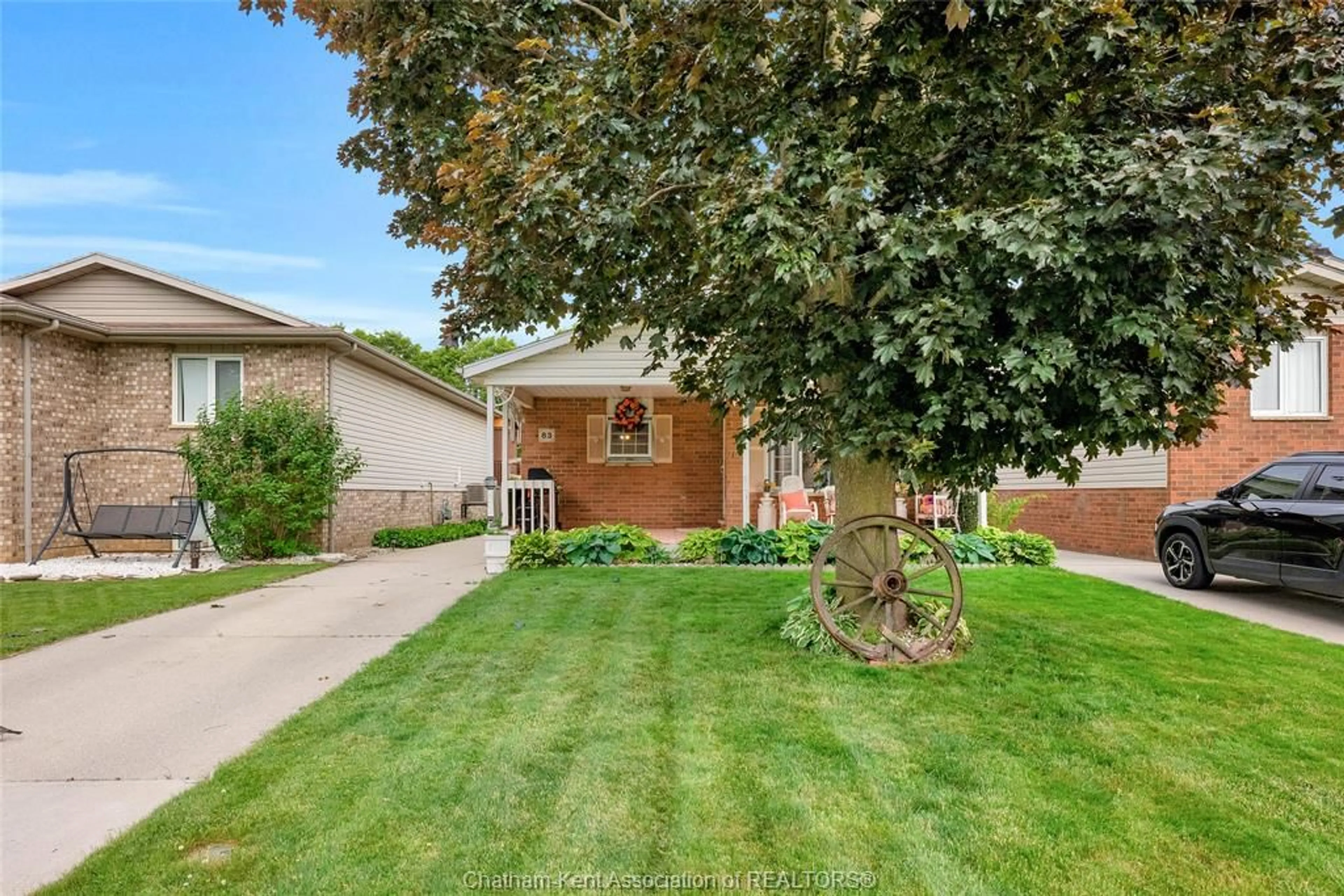 Home with brick exterior material, street for 83 Bristol Dr, Chatham Ontario N7M 6J9