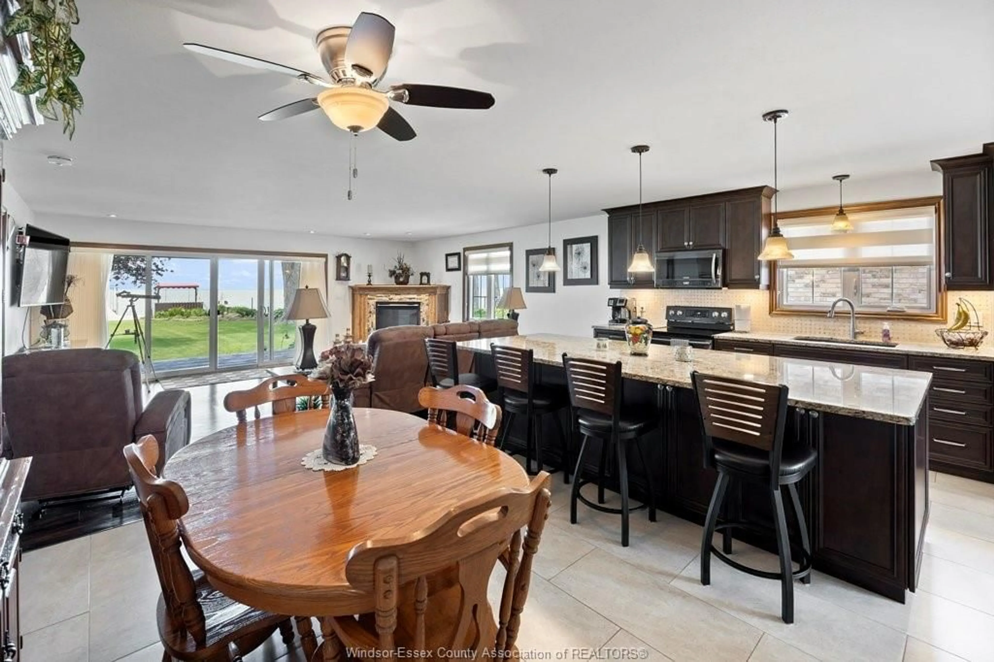 Open concept kitchen, ceramic/tile floor for 6472 ST. CLAIR Rd, Stoney Point Ontario N0R 1N0