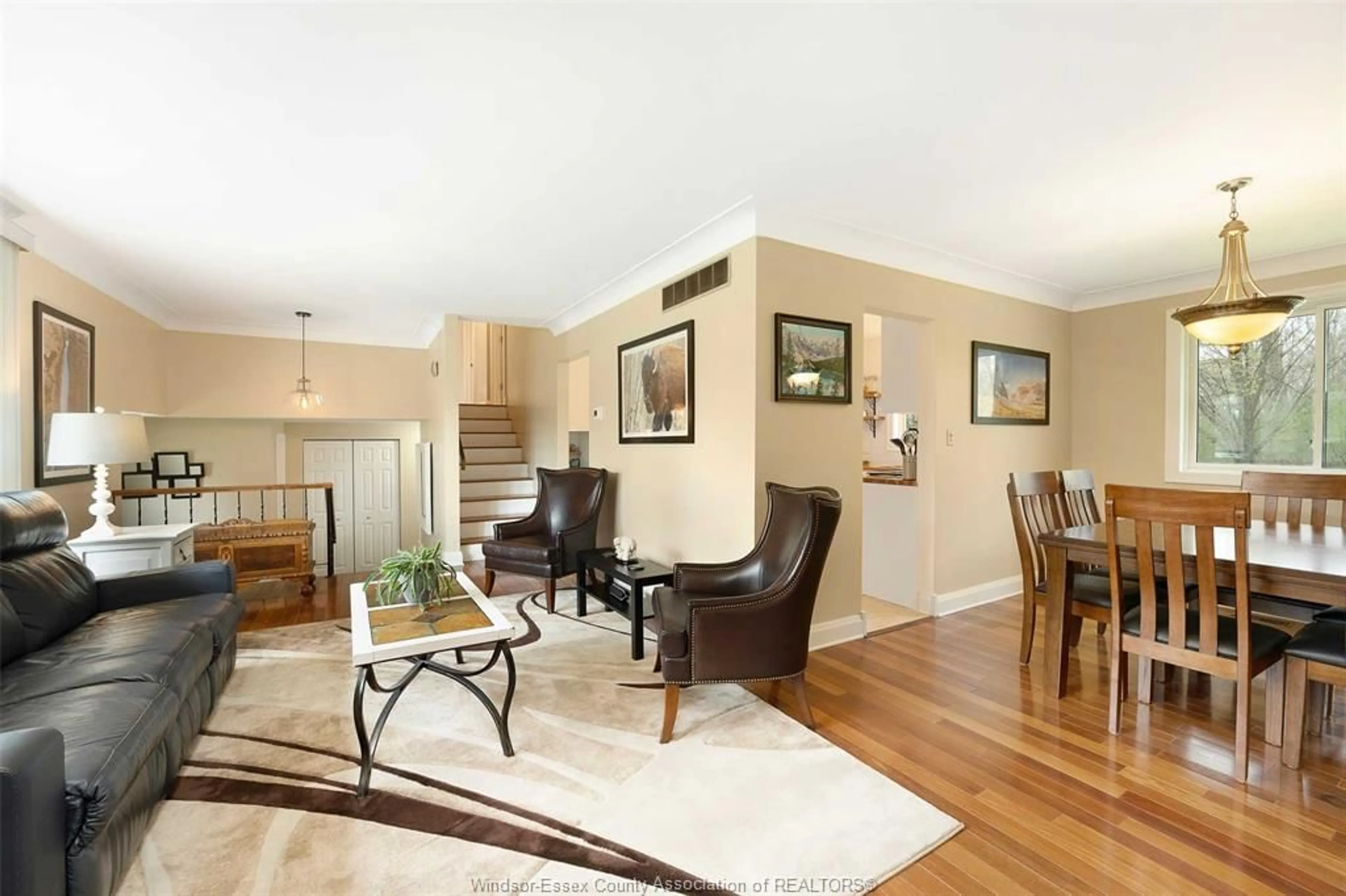 Living room with furniture, wood/laminate floor for 6670 MALDEN Rd, LaSalle Ontario N9H 1T6