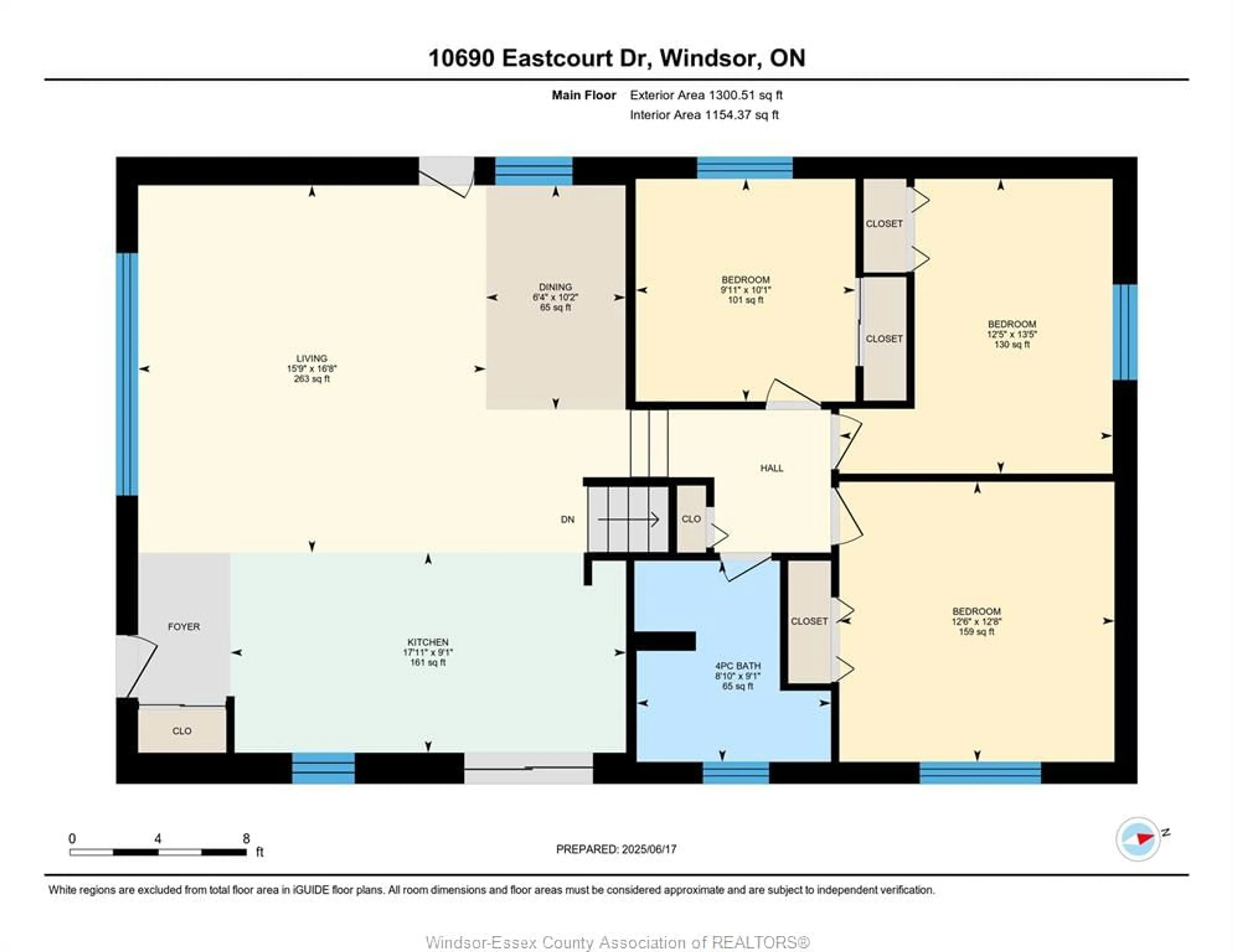 Floor plan for 10690 Eastcourt Dr, Windsor Ontario N8R 1E8