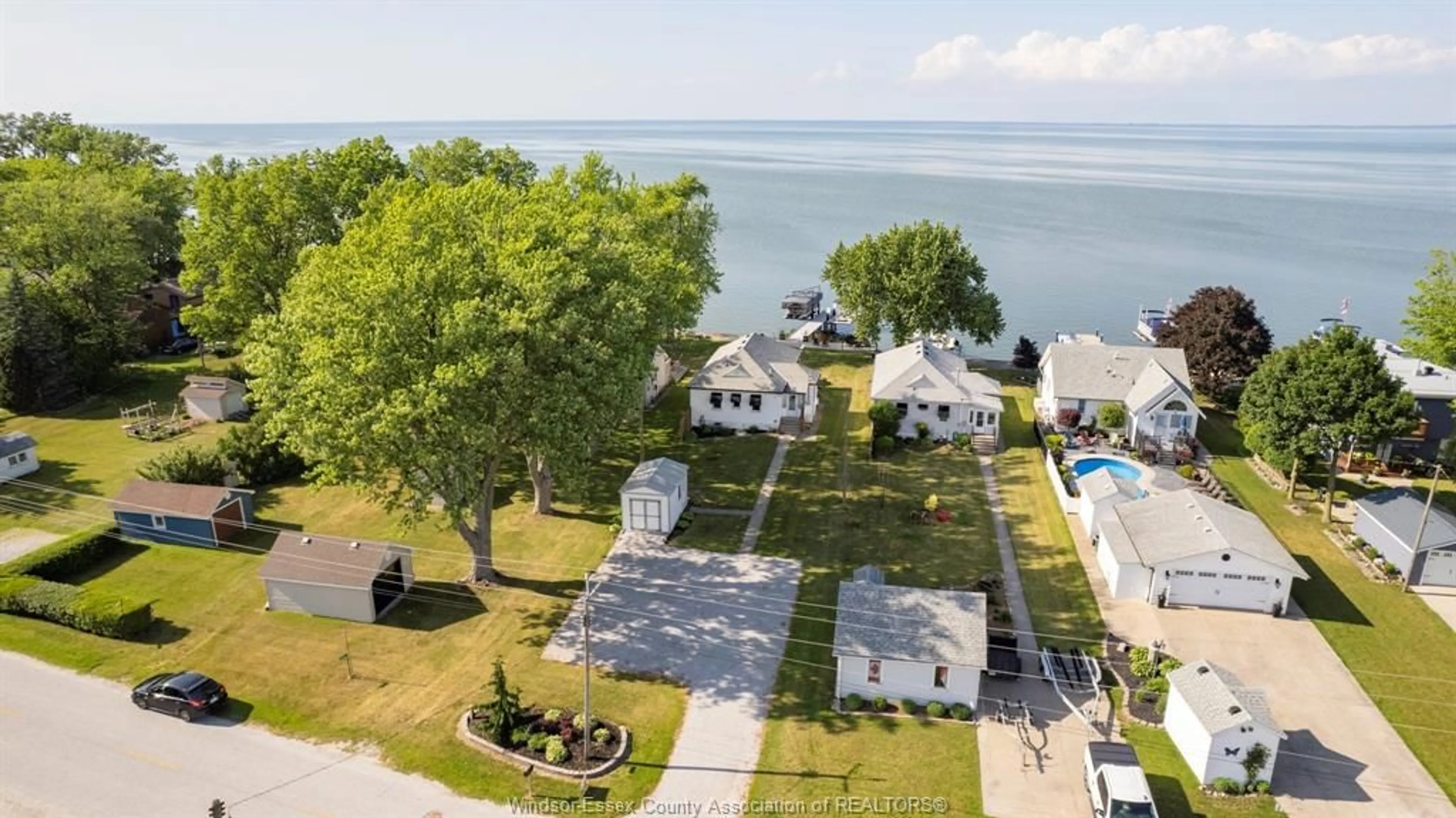 A pic from outside/outdoor area/front of a property/back of a property/a pic from drone, water/lake/river/ocean view for 10108 ST. CLAIR Rd, Stoney Point Ontario N0R 1N0