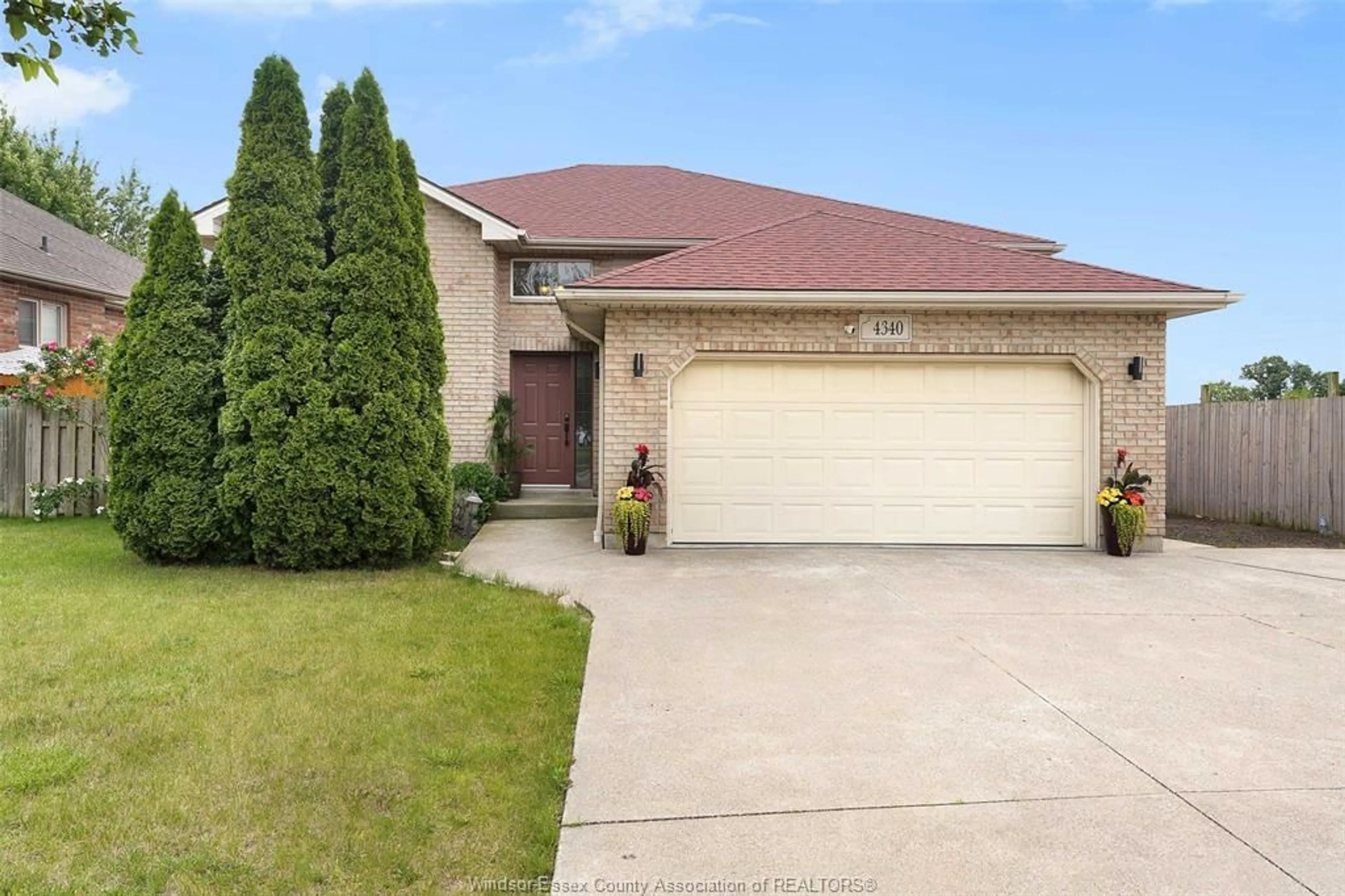 Home with brick exterior material, street for 4340 SIXTH CONCESSION Rd, Windsor Ontario N9G 2S1