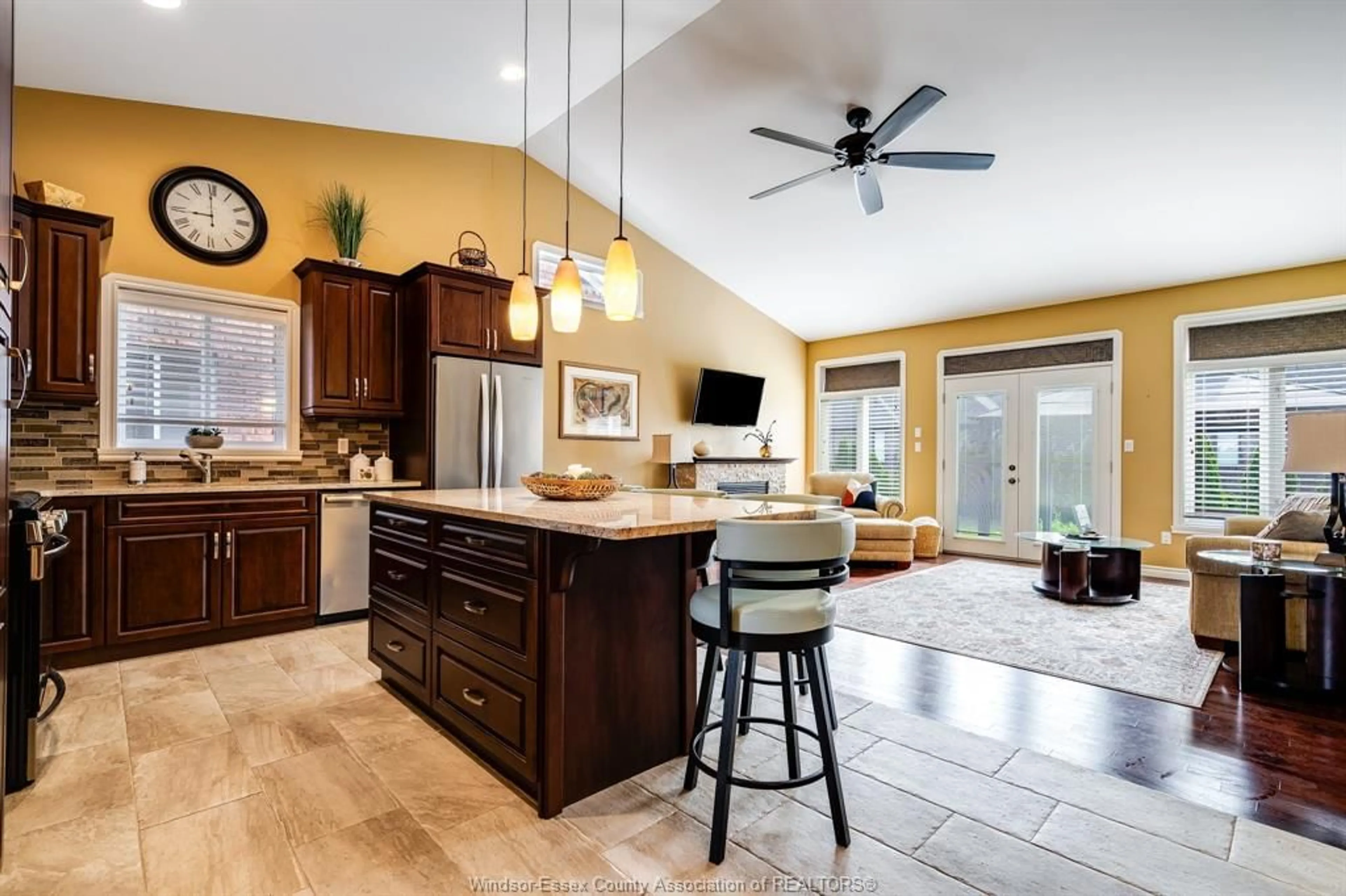 Open concept kitchen, ceramic/tile floor for 1490 Aspenshore, Windsor Ontario N8P 1Y5