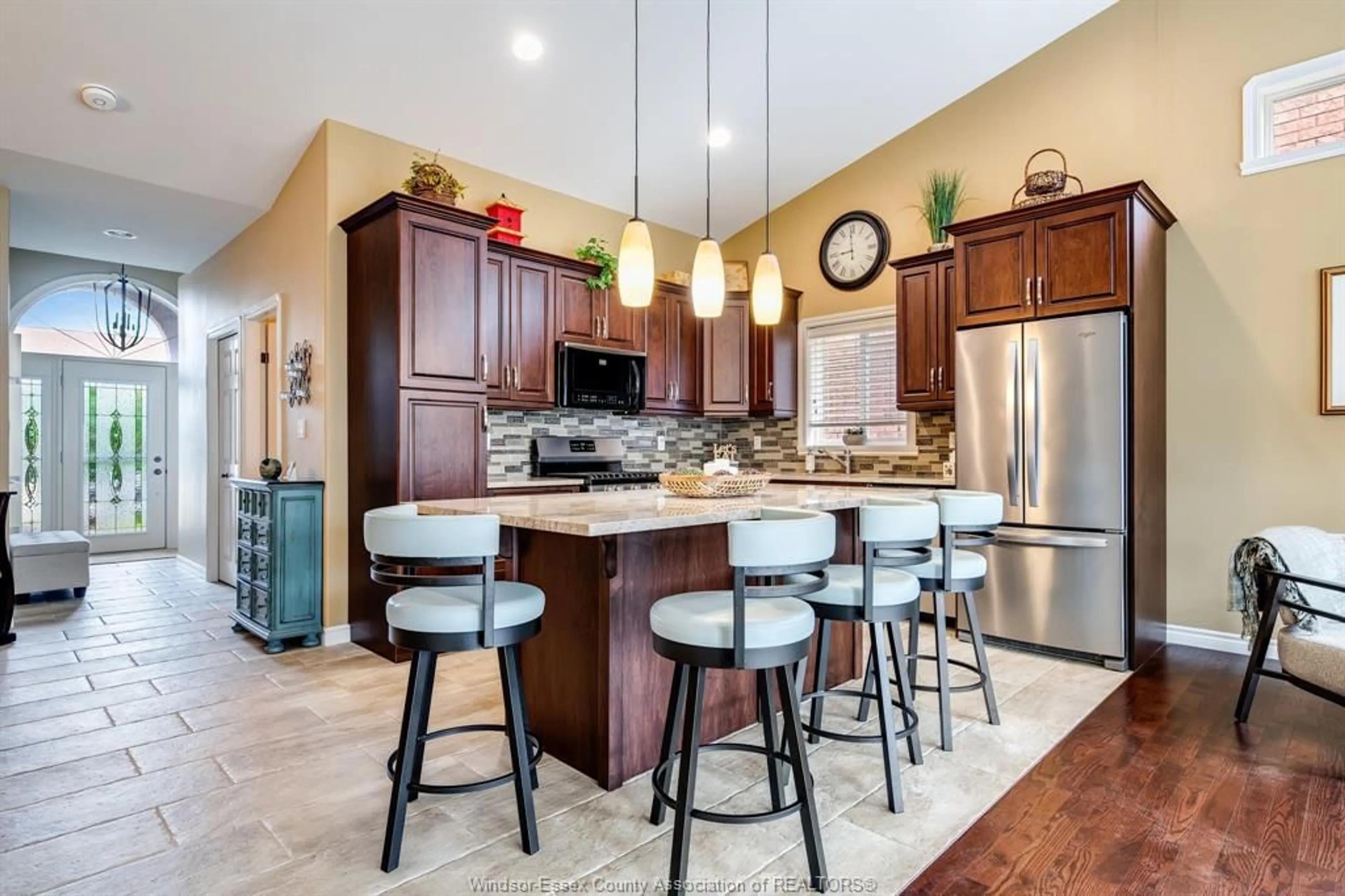 Open concept kitchen, ceramic/tile floor for 1490 Aspenshore, Windsor Ontario N8P 1Y5