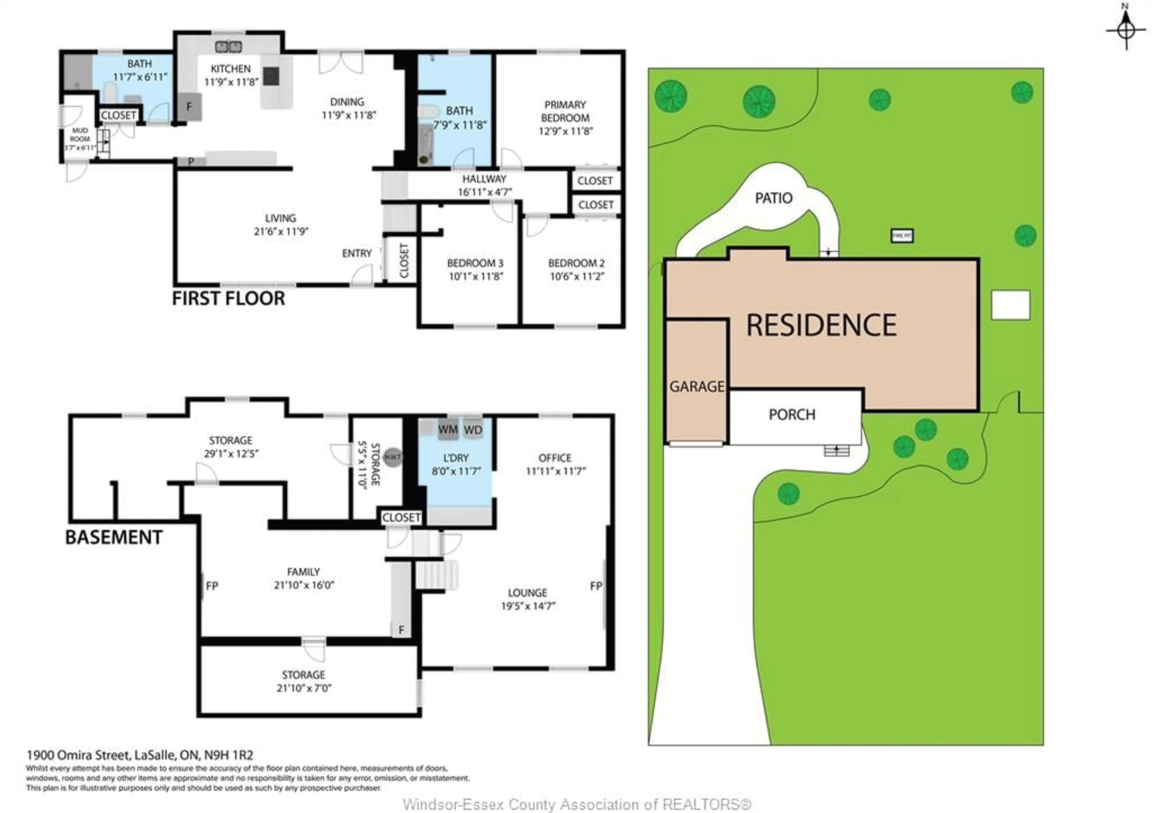 Floor plan for 1900 OMIRA, LaSalle Ontario N9H 1R2