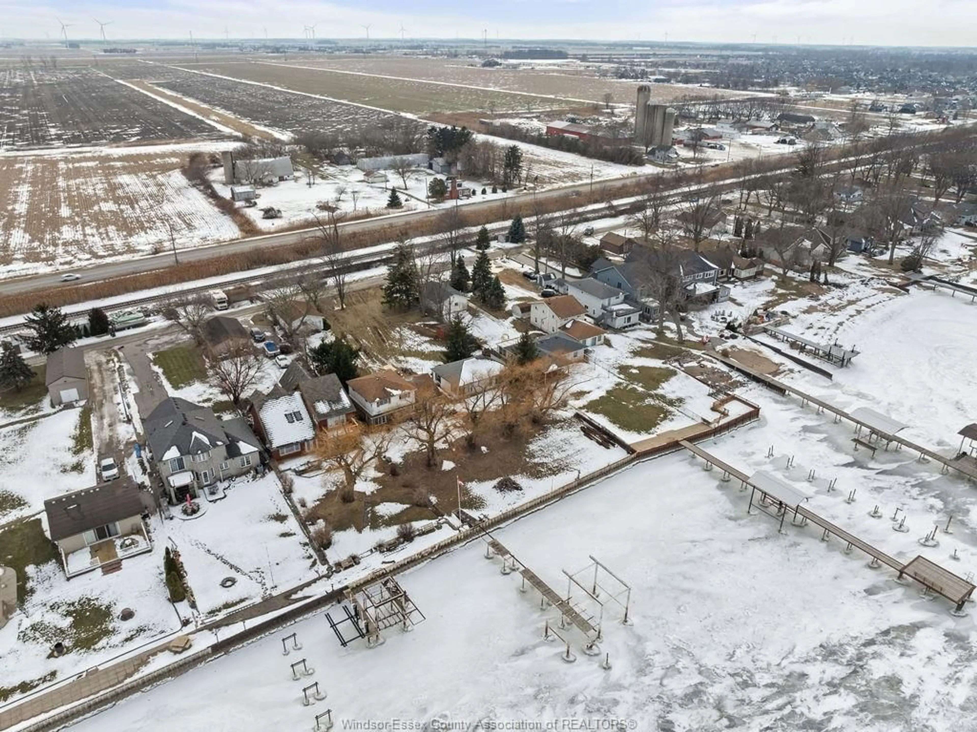 A pic from outside/outdoor area/front of a property/back of a property/a pic from drone, street for 503 CHARRON BEACH Rd, Lakeshore Ontario N0R 1A0