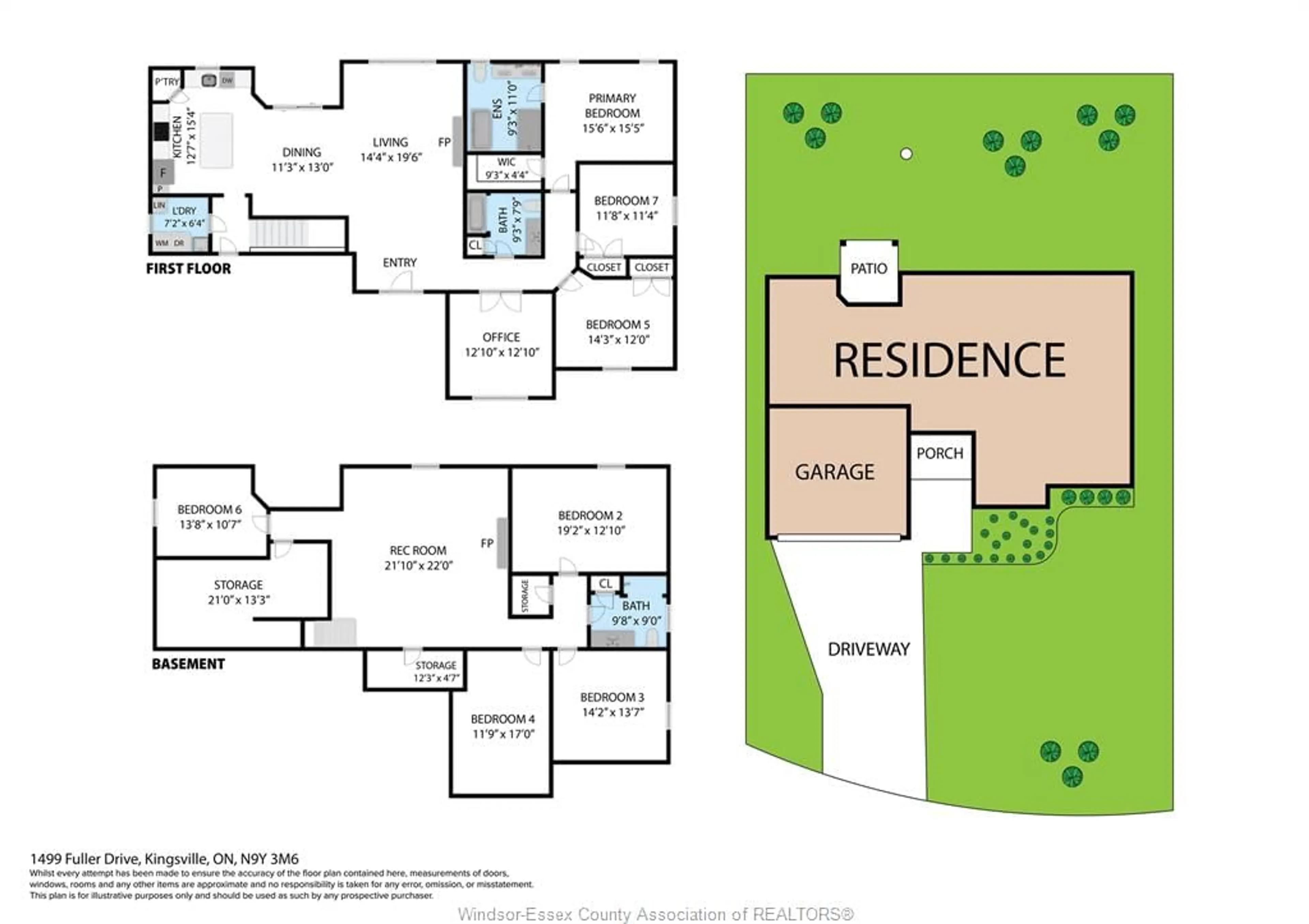 Floor plan for 1499 FULLER Dr, Kingsville Ontario N9Y 3M7
