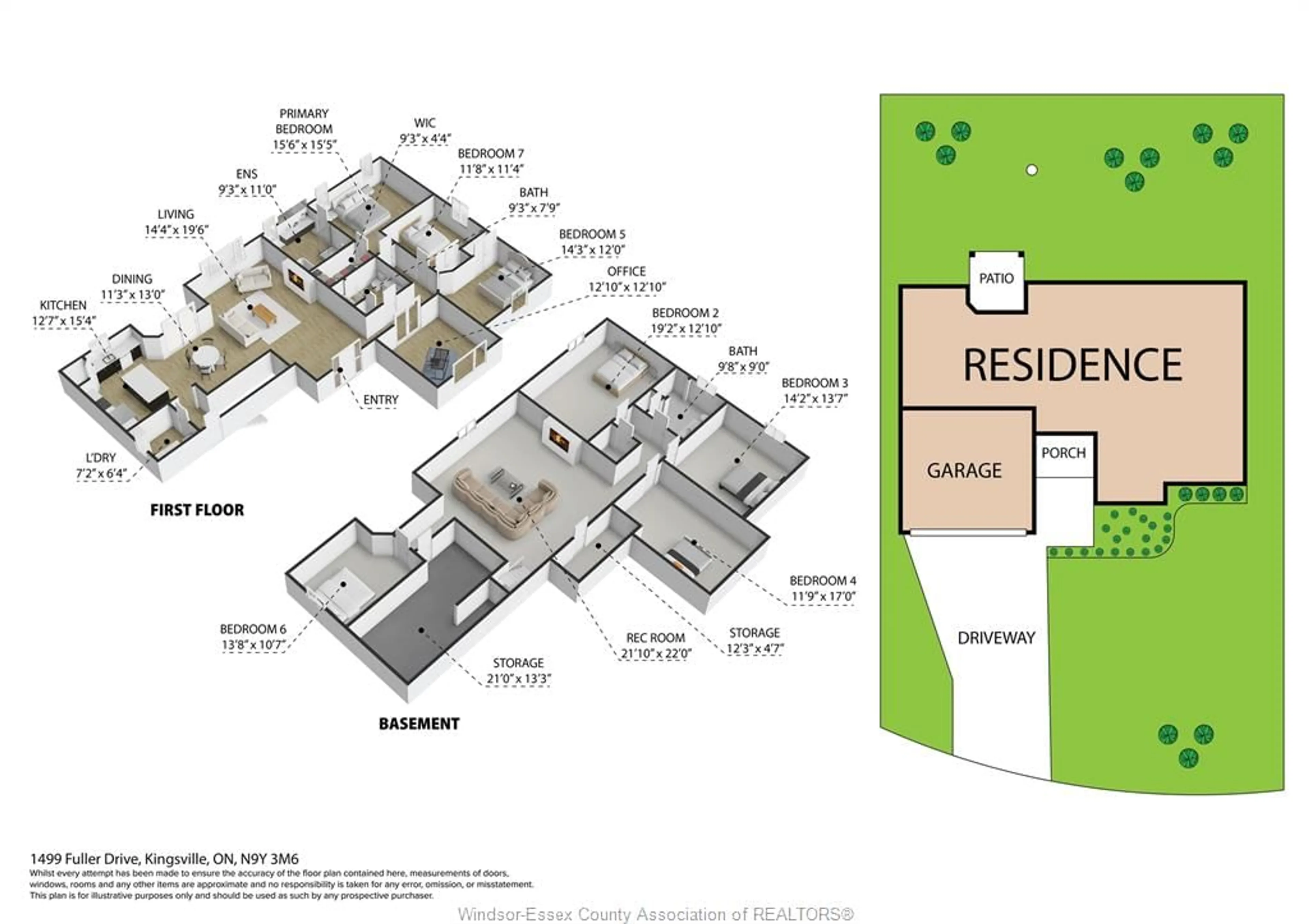 Floor plan for 1499 FULLER Dr, Kingsville Ontario N9Y 3M7