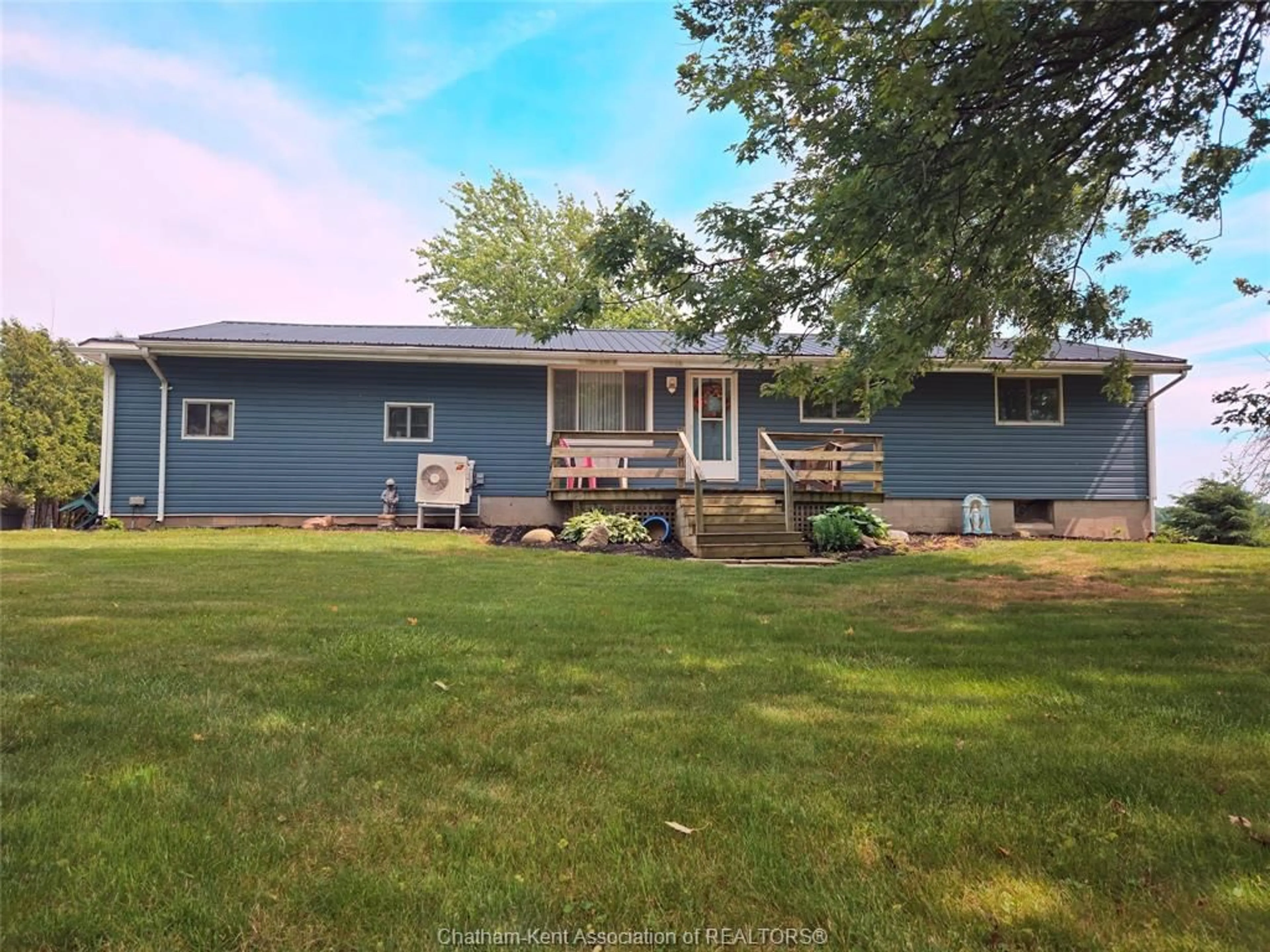 A pic from outside/outdoor area/front of a property/back of a property/a pic from drone, water/lake/river/ocean view for 7098 Eighth Line, Raleigh Township Ontario N7M 5J3