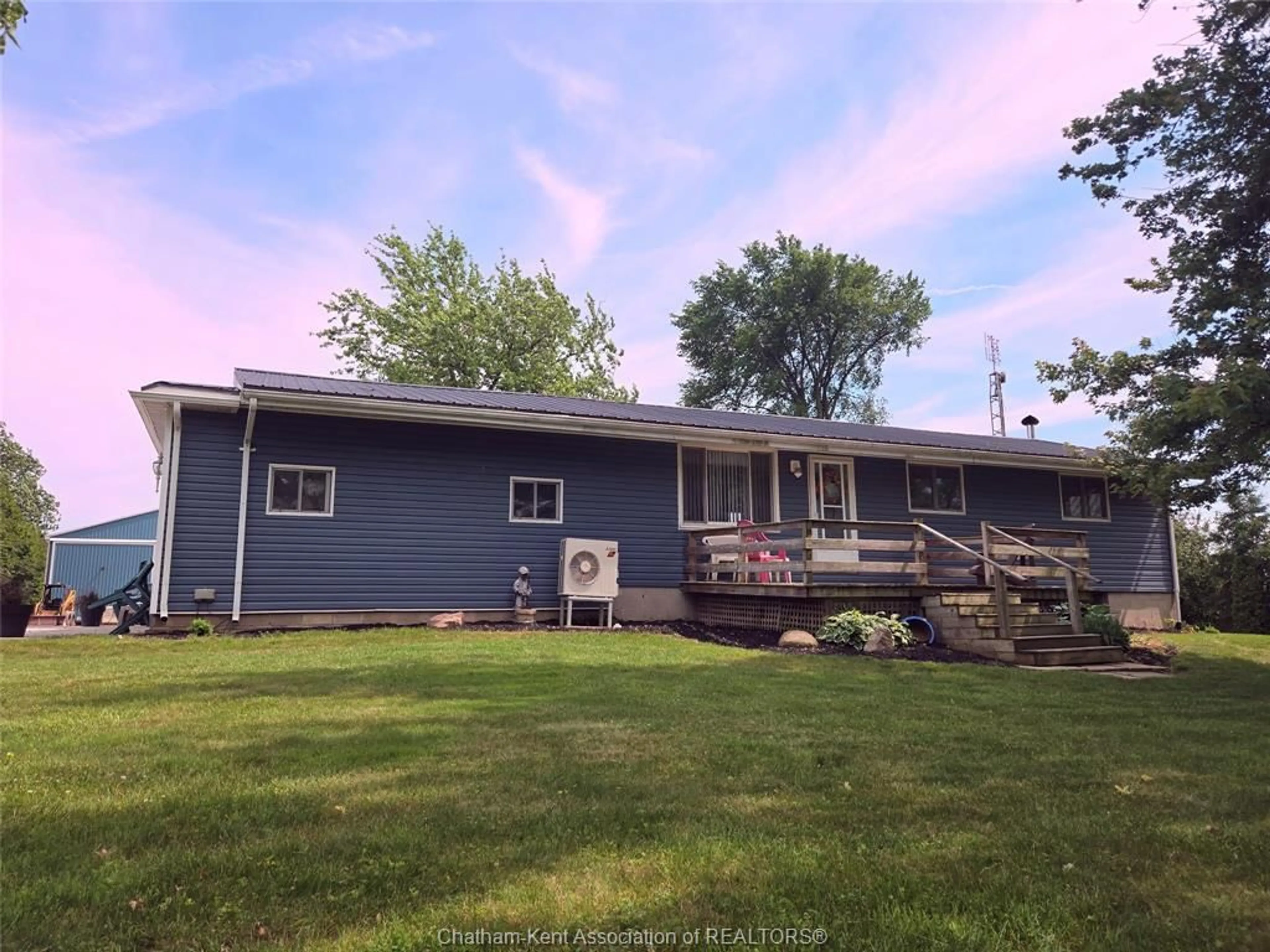 A pic from outside/outdoor area/front of a property/back of a property/a pic from drone, unknown for 7098 Eighth Line, Raleigh Township Ontario N7M 5J3