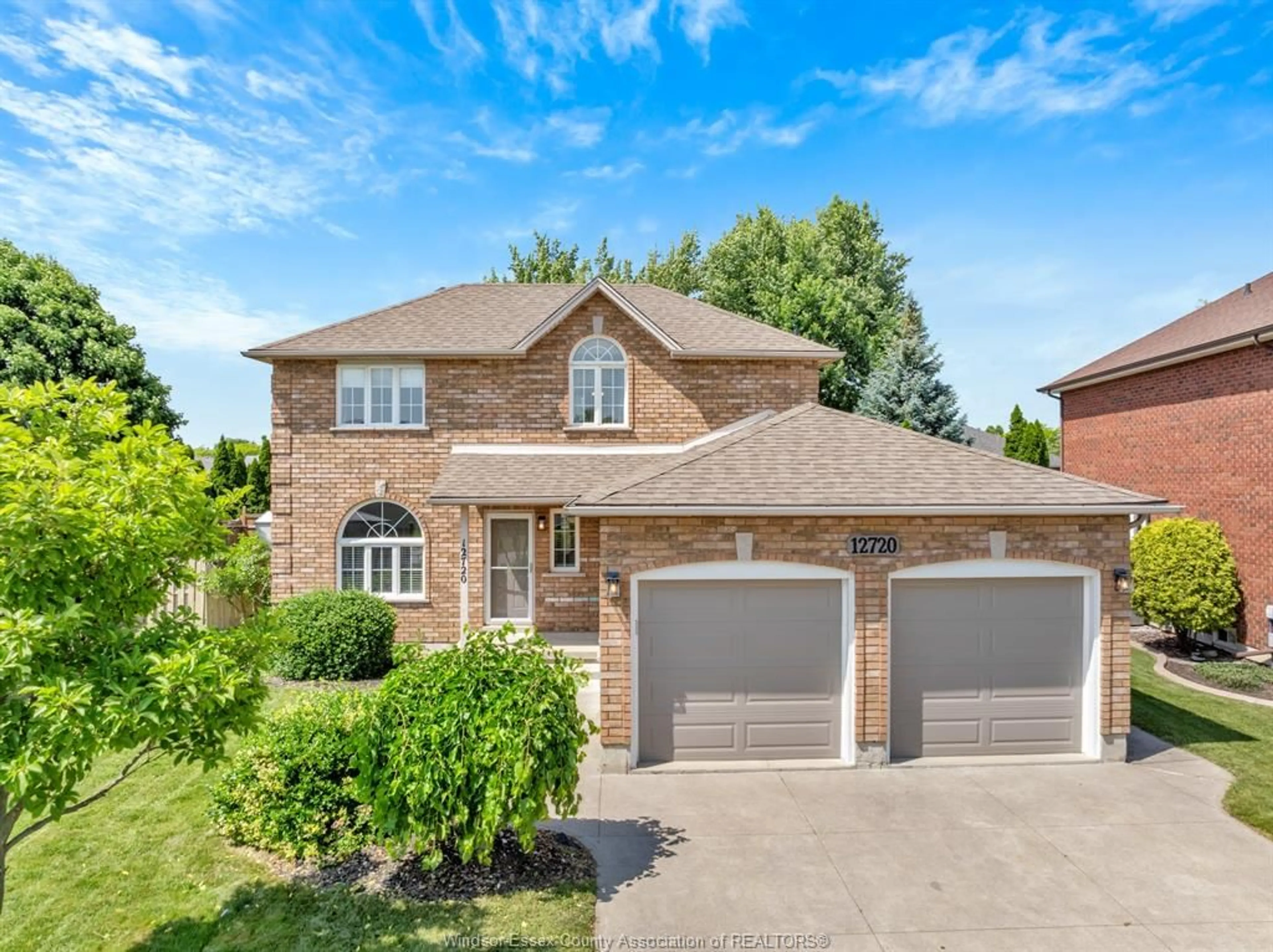 Home with brick exterior material, street for 12720 SHELLY Crt, Tecumseh Ontario N8N 4W8