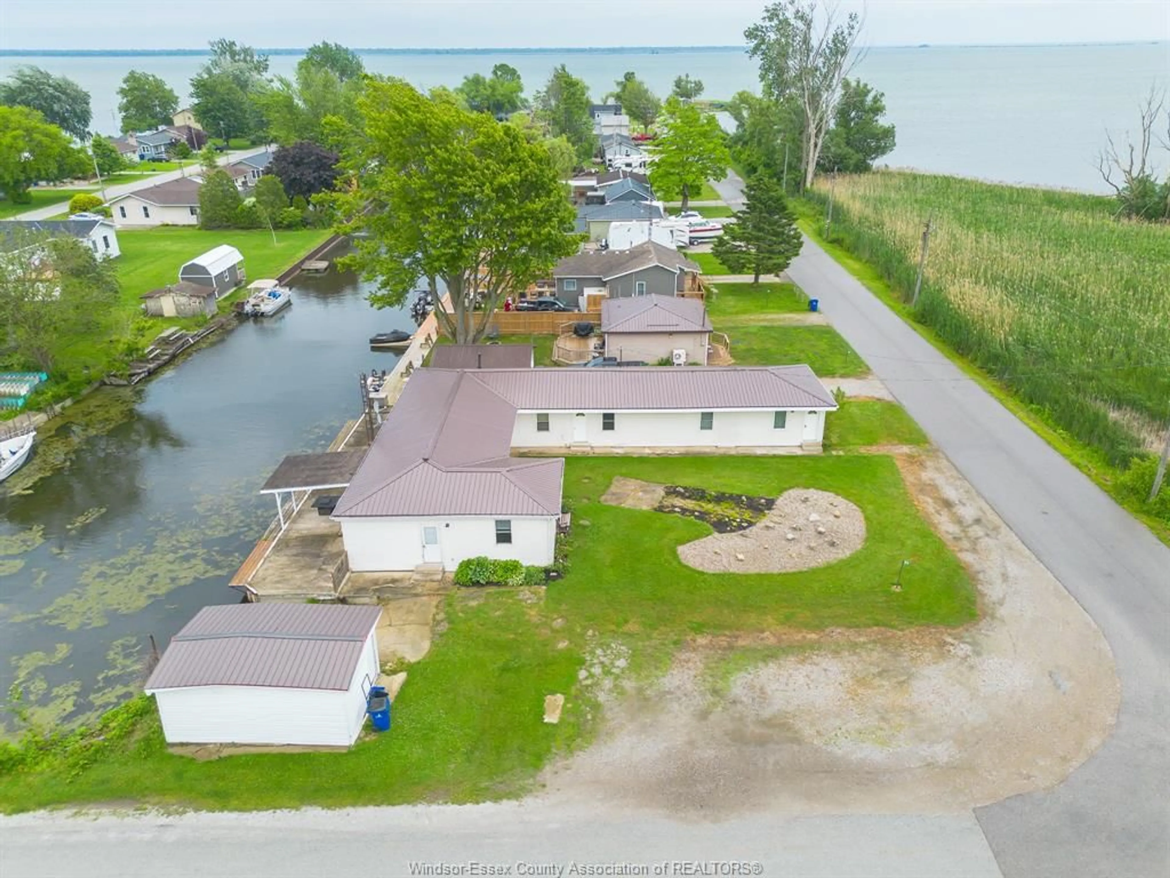 A pic from outside/outdoor area/front of a property/back of a property/a pic from drone, water/lake/river/ocean view for 83 BROCK St, Chatham-Kent Ontario N0P 1A0
