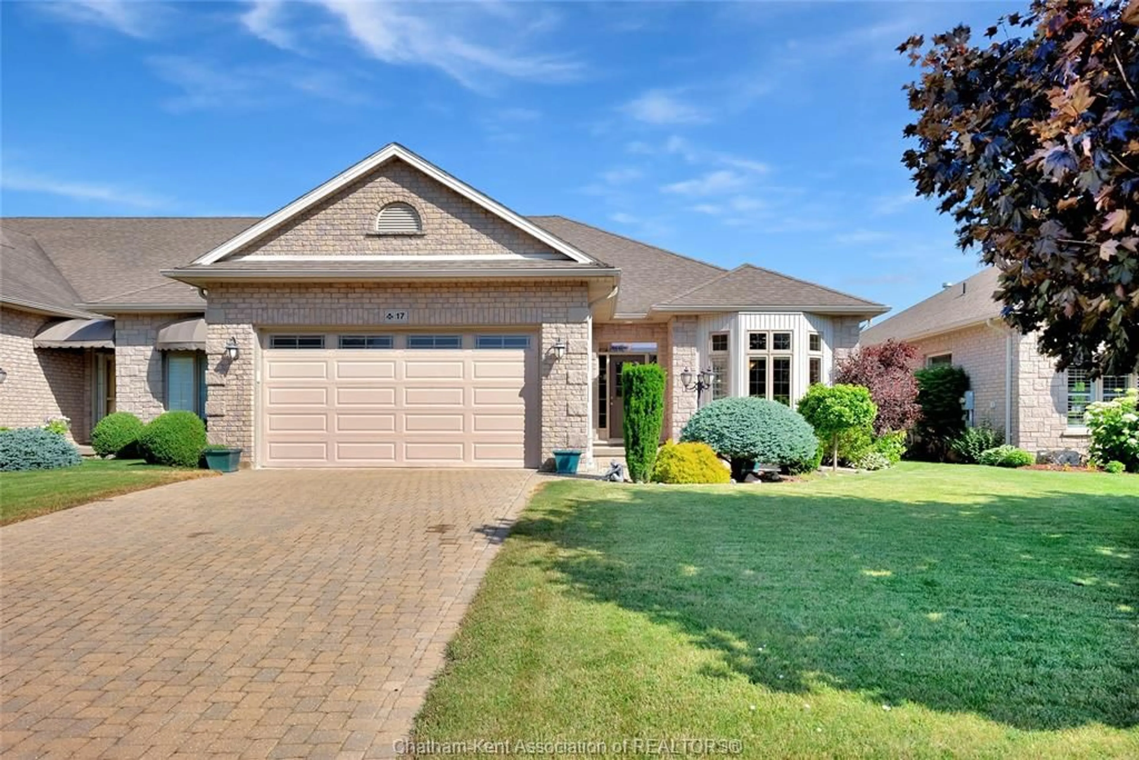 Home with brick exterior material, street for 17 COURTYARD Walk, Chatham Ontario N7L 5S3