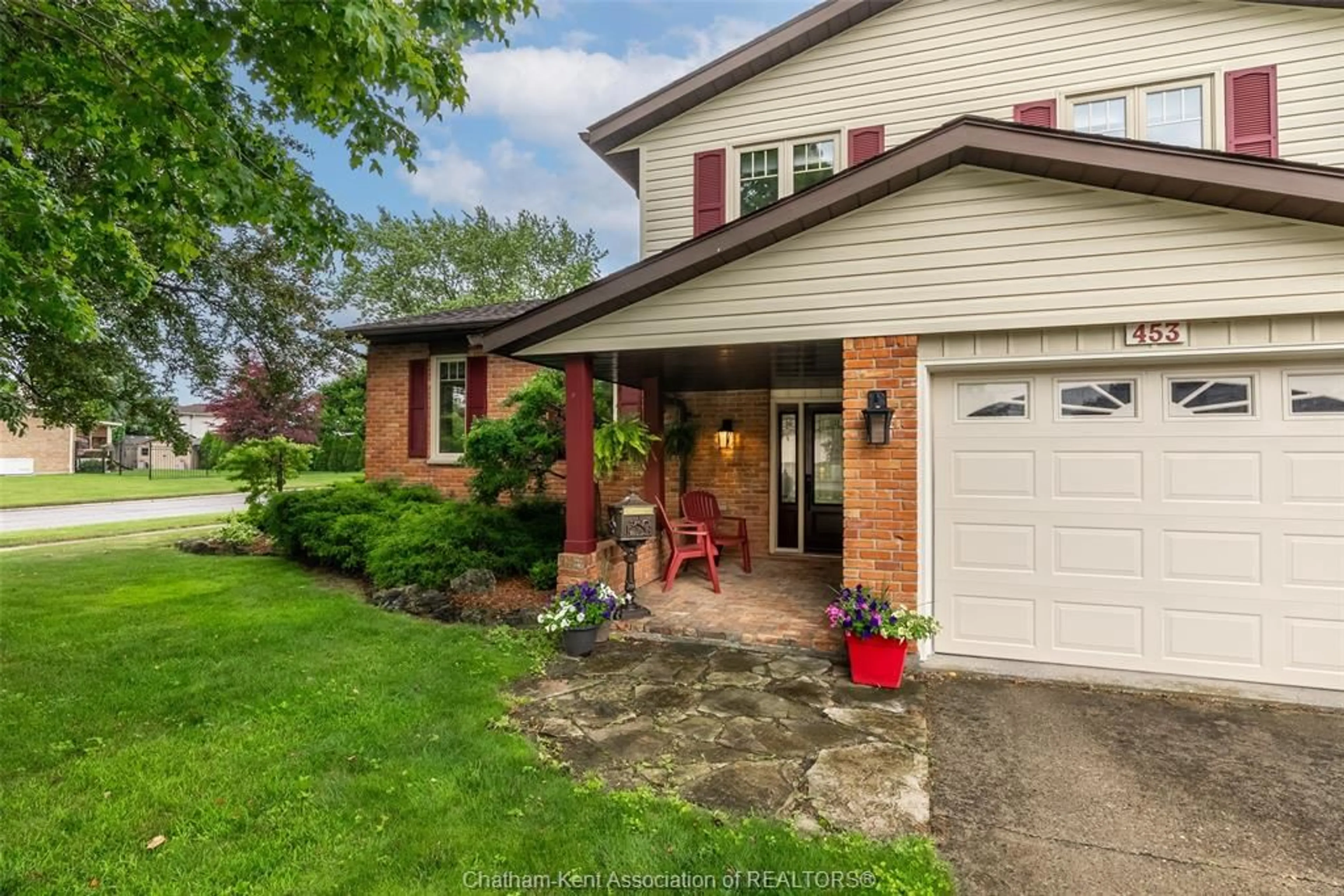 Home with brick exterior material, street for 453 Baldoon Rd, Chatham Ontario N7L 5A9