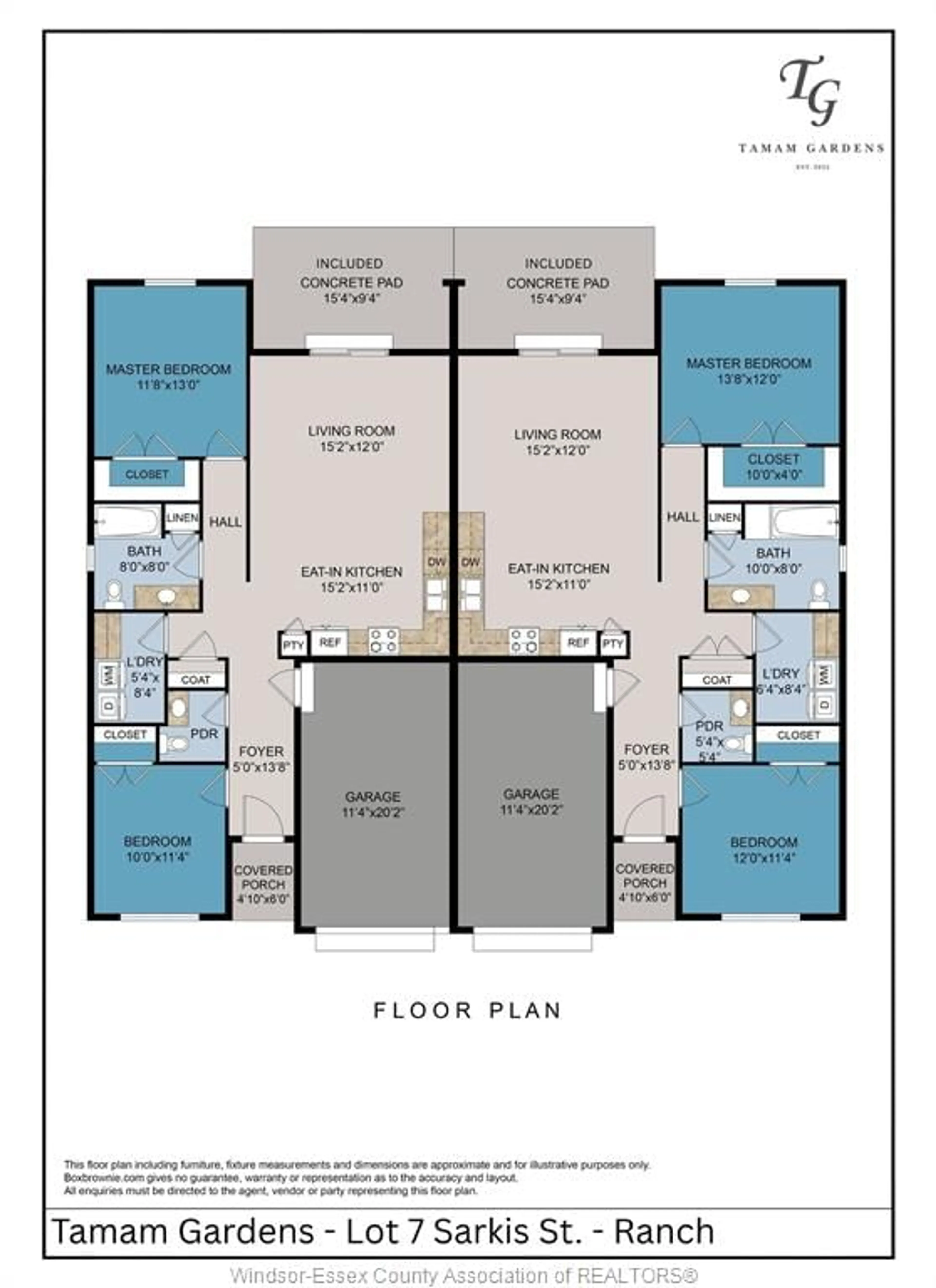 Floor plan for LOT 7 (B) SARKIS St, Kingsville Ontario N9Y 1J9