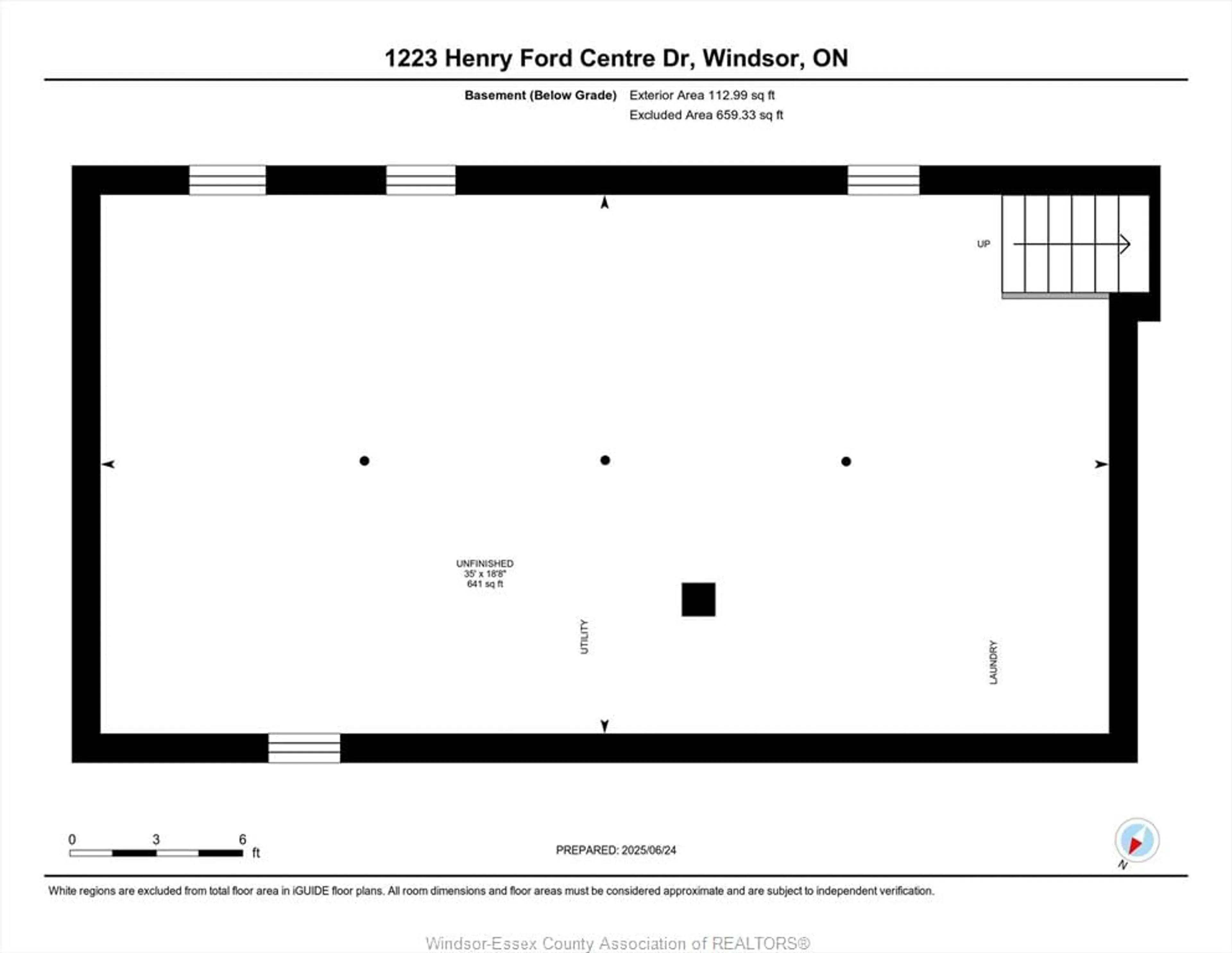 Floor plan for 1223 Henry Ford Centre, Windsor Ontario N8Y 2T7