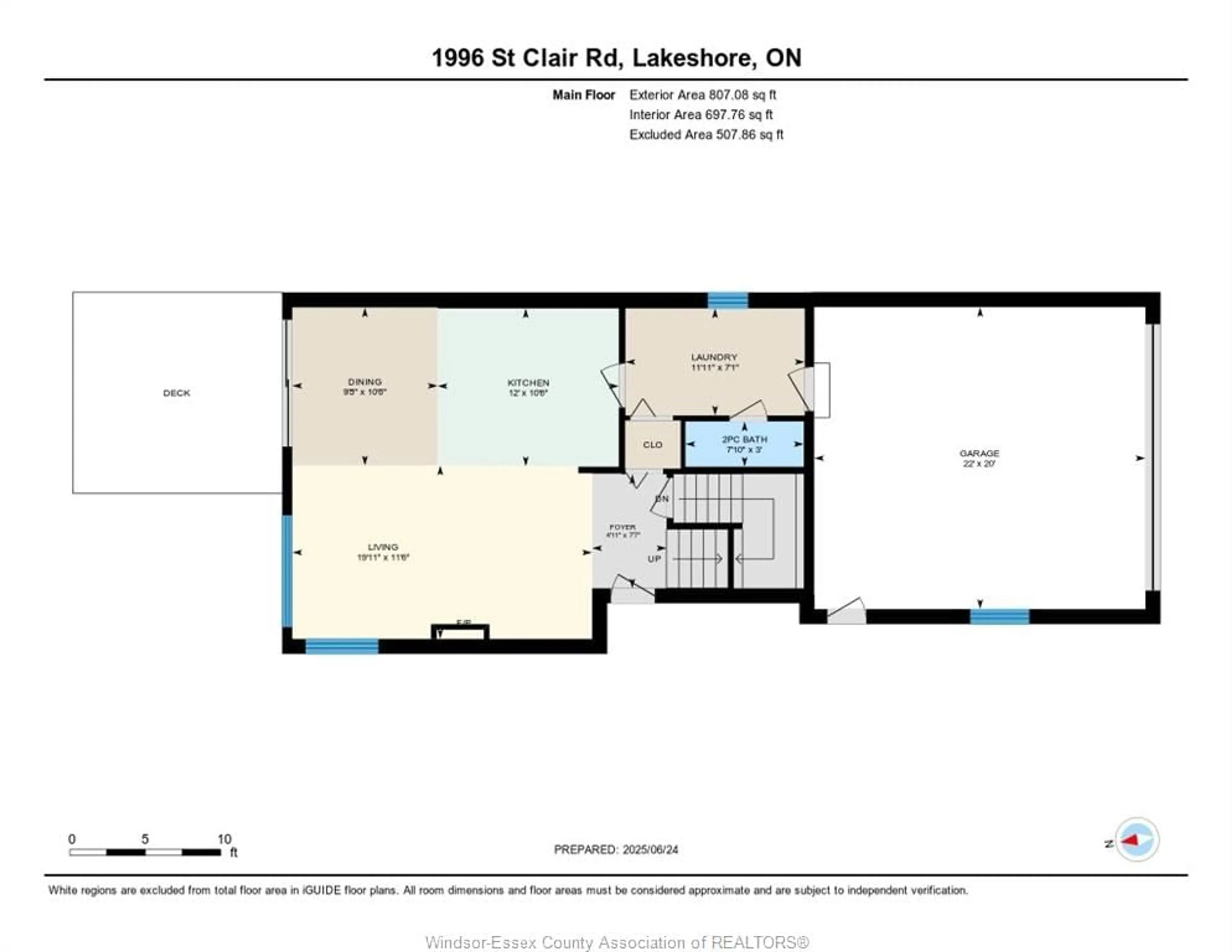 Floor plan for 1996 ST. CLAIR ROAD, Stoney Point Ontario N0R 1N0