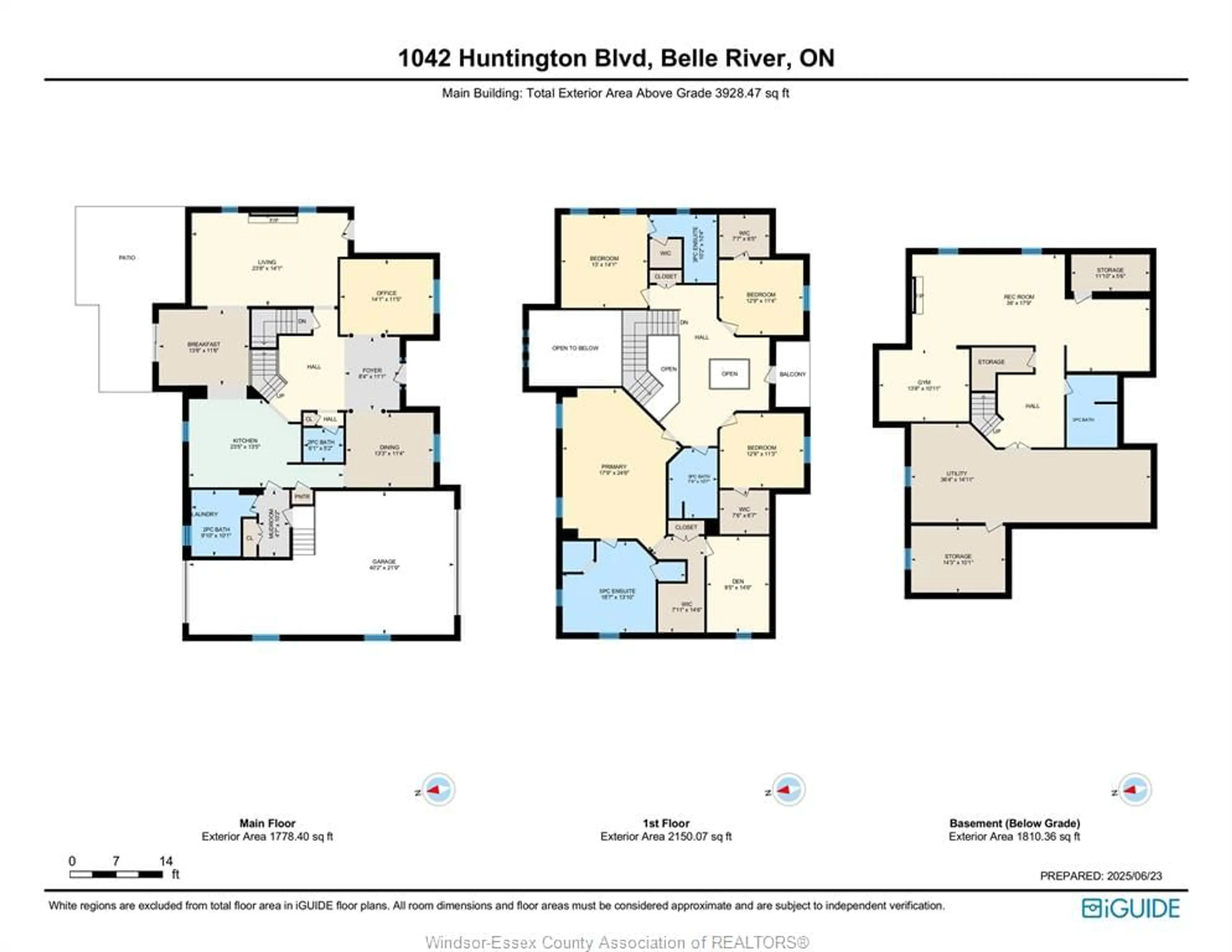 Floor plan for 1042 HUNTINGTON Blvd, Lakeshore Ontario N8L 0W2