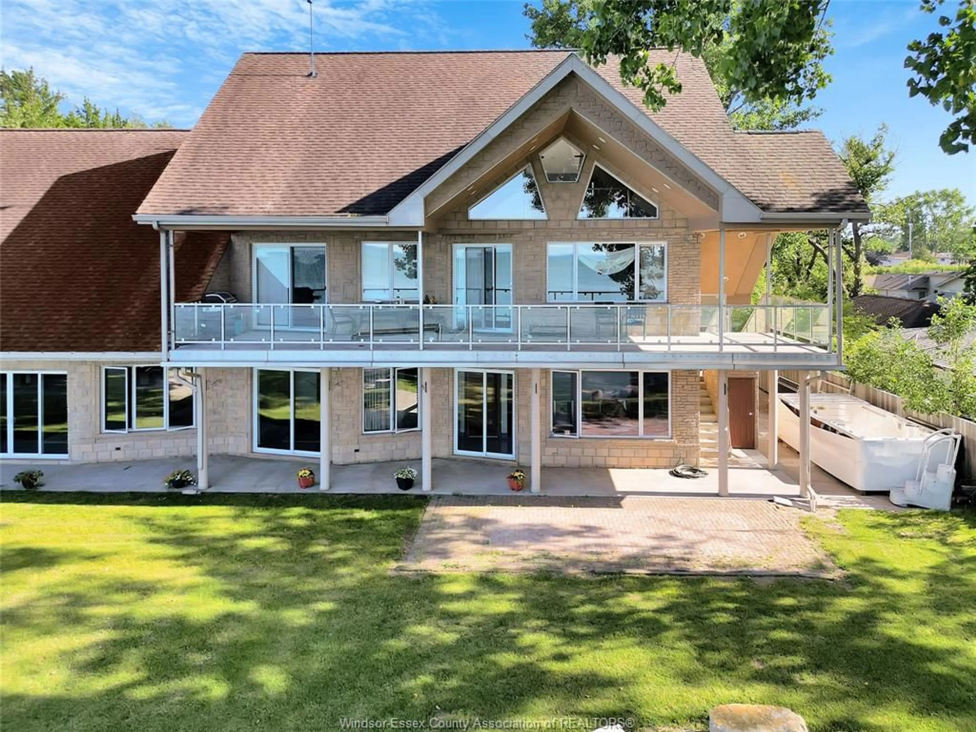 A pic from outside/outdoor area/front of a property/back of a property/a pic from drone, water/lake/river/ocean view for 331 CHARRON BEACH, Belle River Ontario N0R 1A0