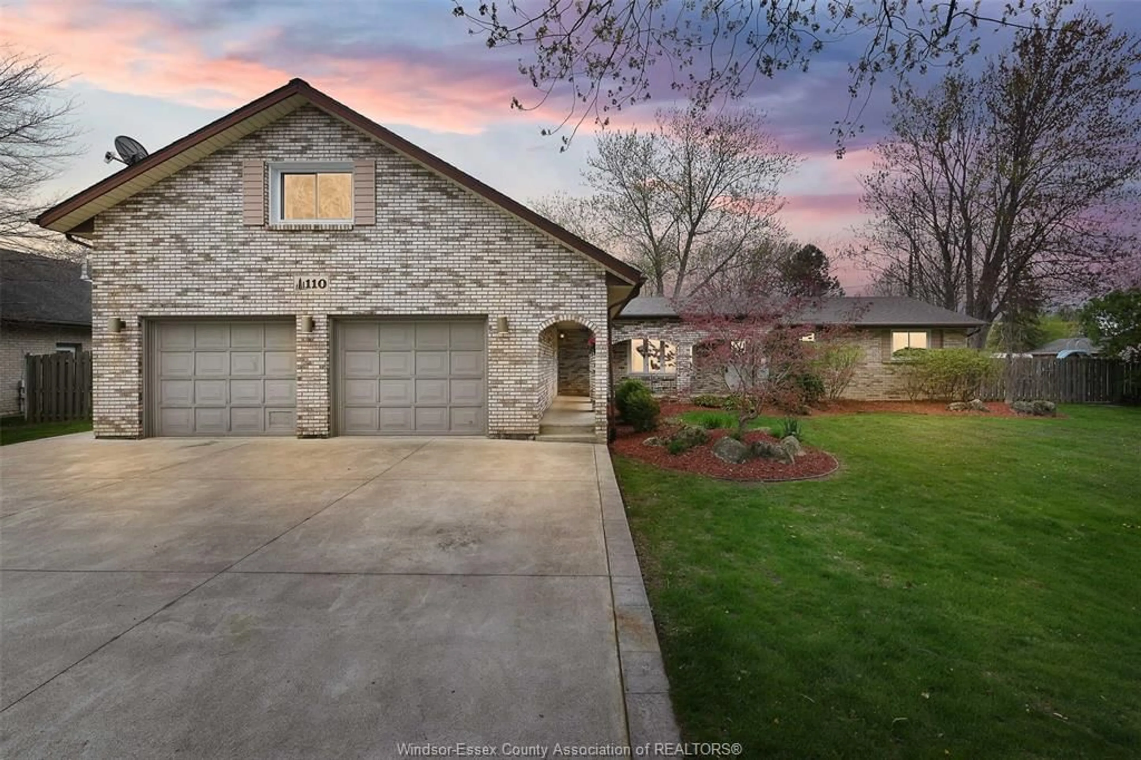 Home with brick exterior material, street for 110 Lake Erie Dr, Amherstburg Ontario N9V 2Y8