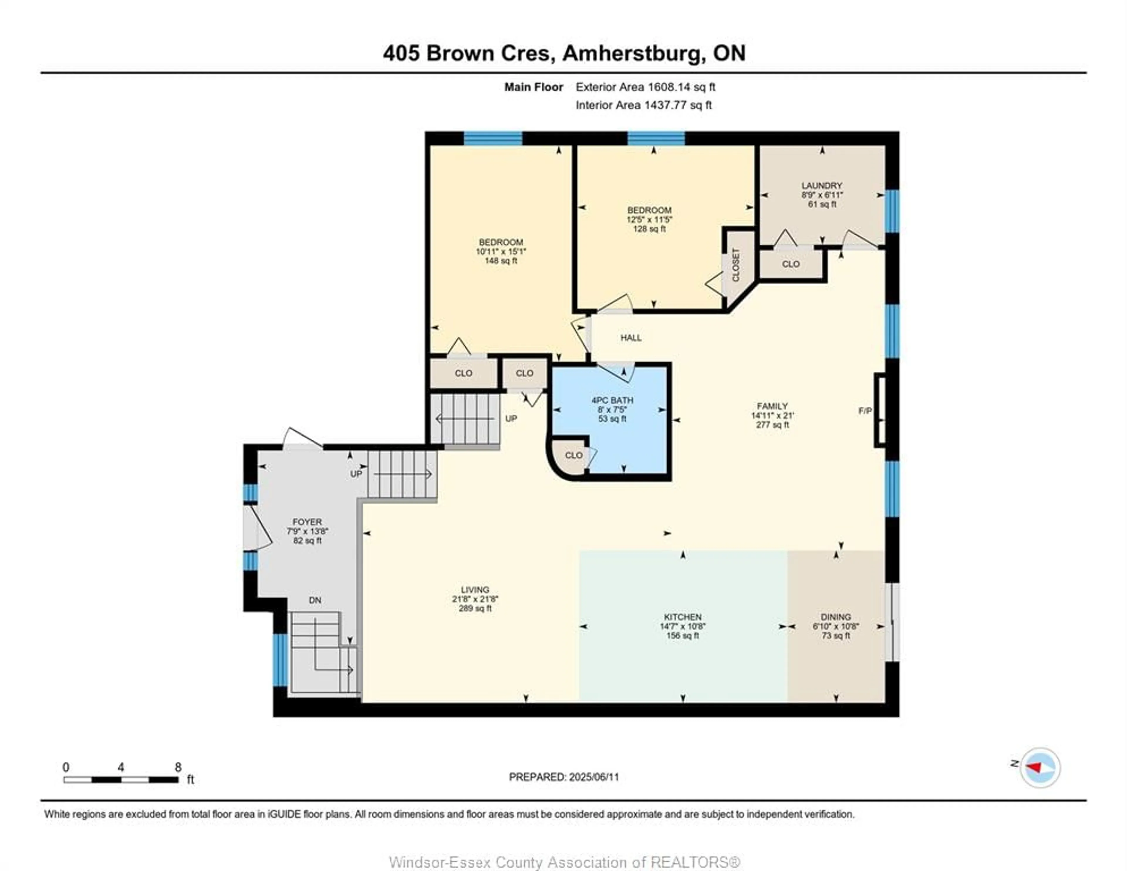 Floor plan for 405 BROWN Cres, Amherstburg Ontario N9V 4E1