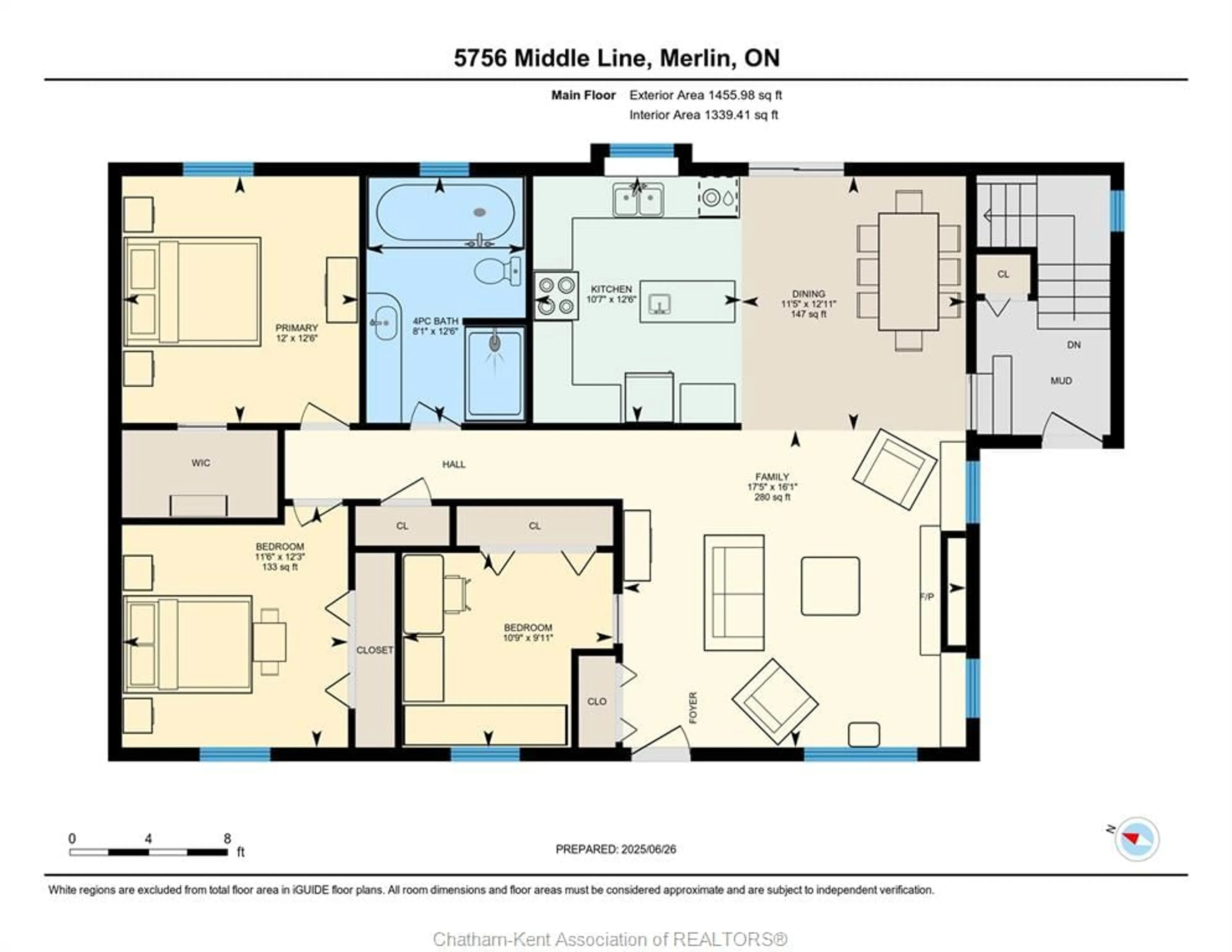 Floor plan for 5756 Middle Line, Merlin Ontario N0P 1W0