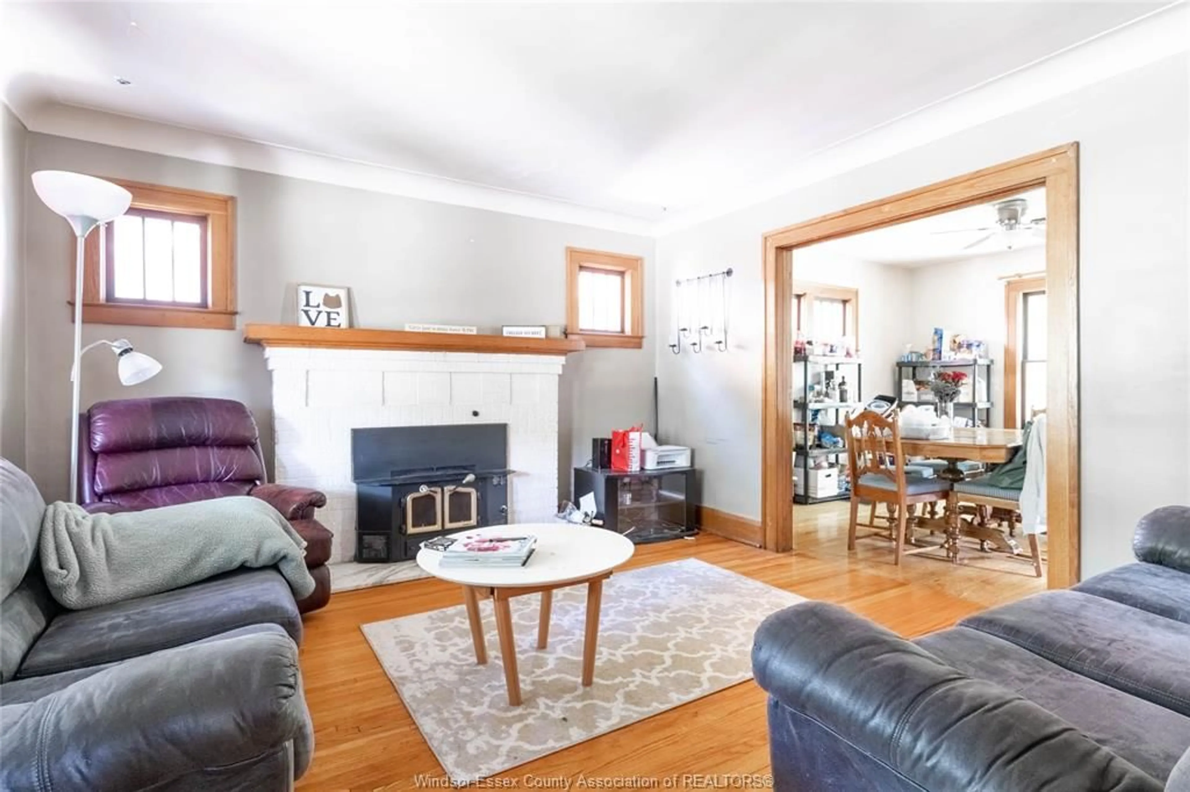 Living room with furniture, wood/laminate floor for 436 Partington, Windsor Ontario N9B 2N5