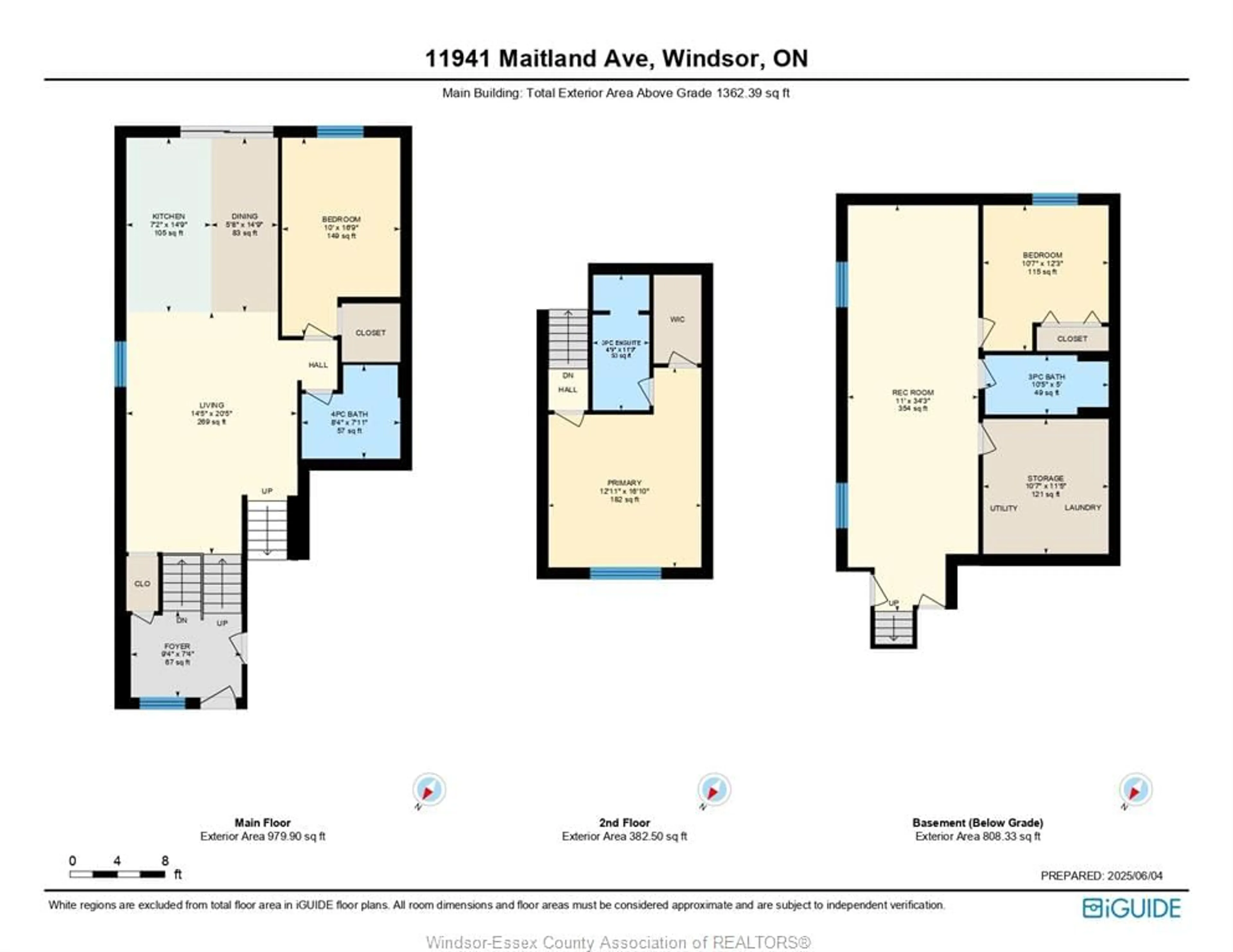 Floor plan for 11941 Maitland, Windsor Ontario N8P 0B9
