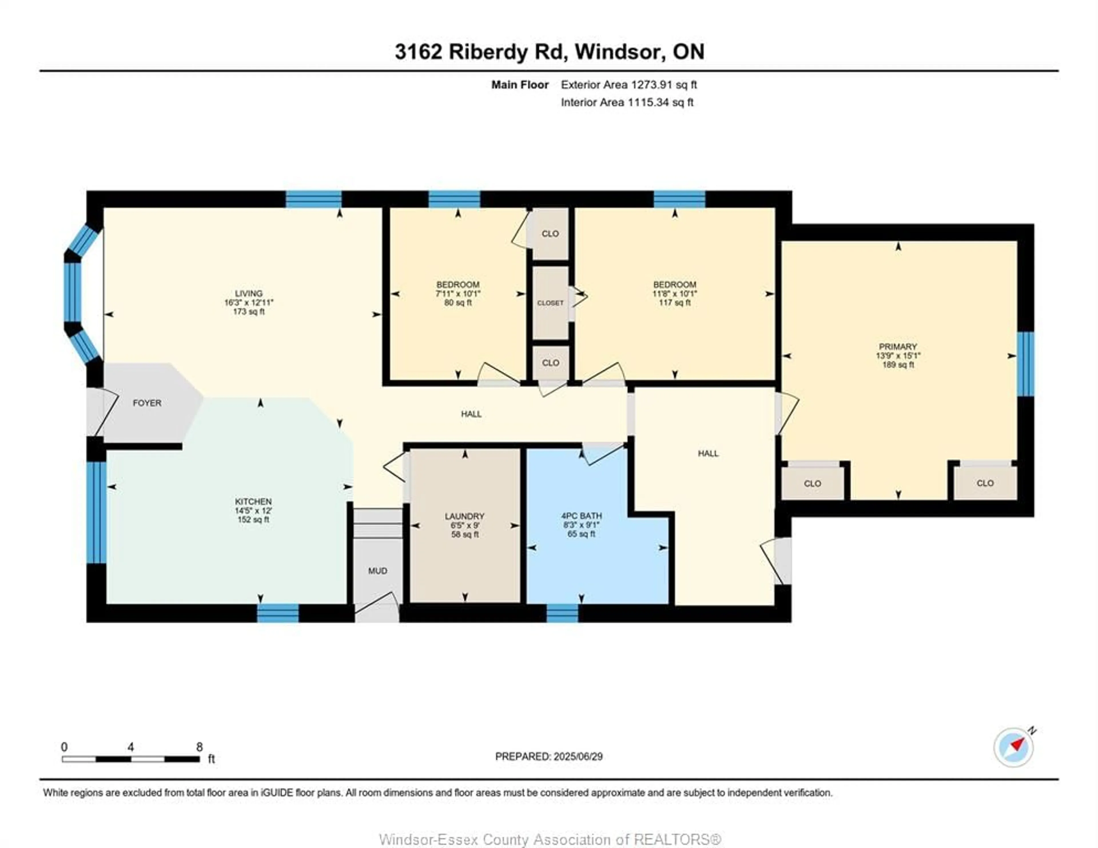 Floor plan for 3162 Riberdy Rd, Windsor Ontario N8W 3T8